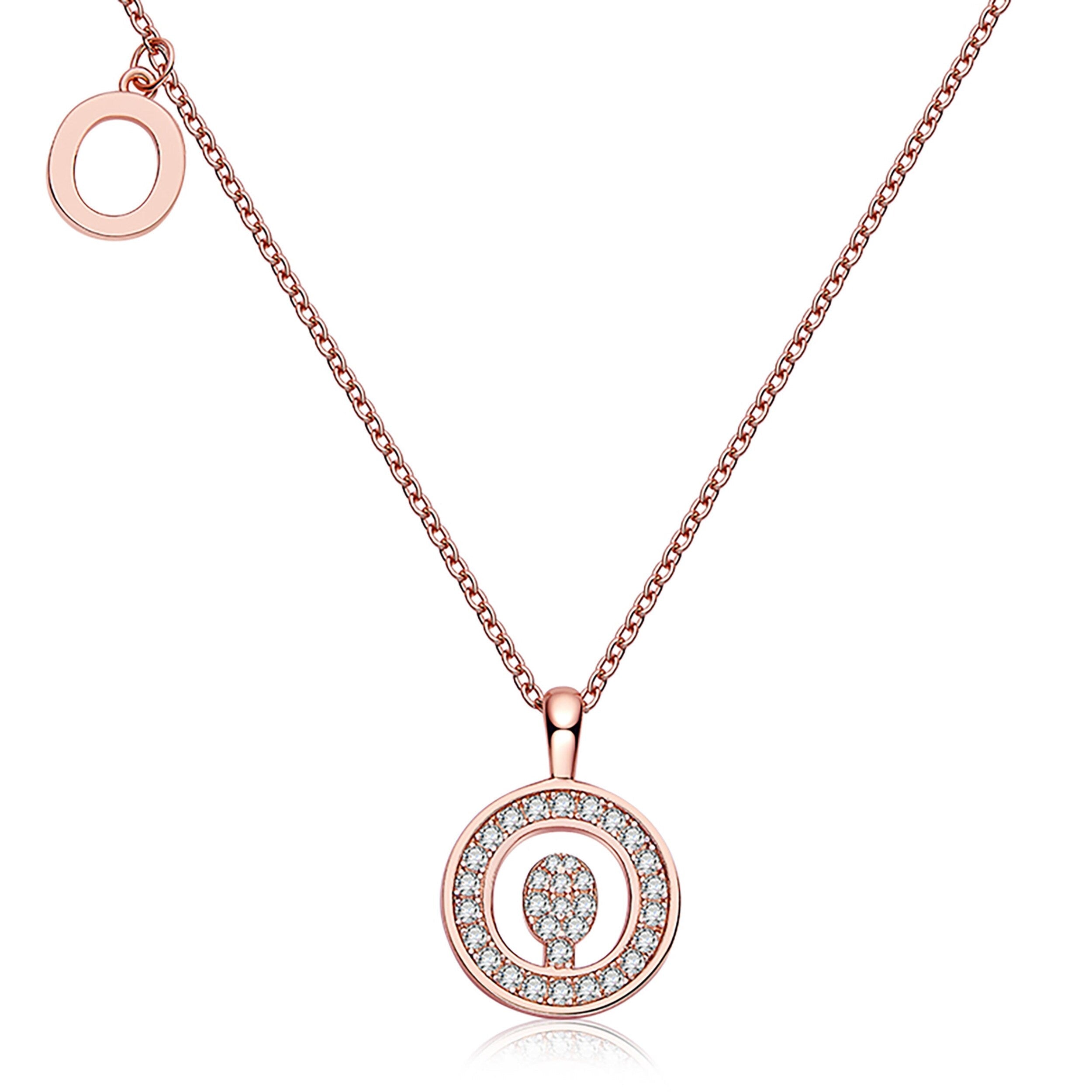 Customized "O" Letter Moissanite Diamond Necklace - Camila Brown