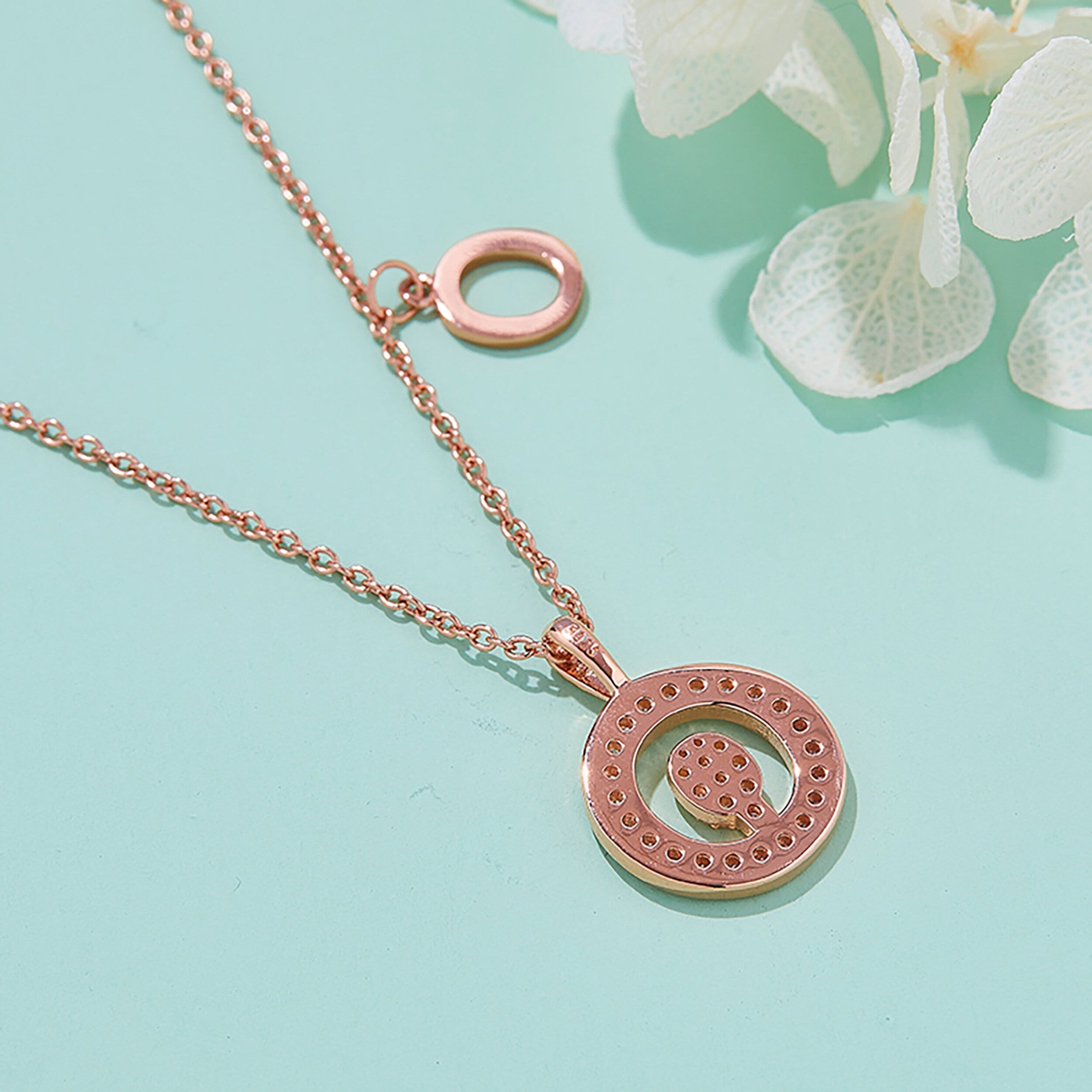 Customized "O" Letter Moissanite Diamond Necklace - Camila Brown