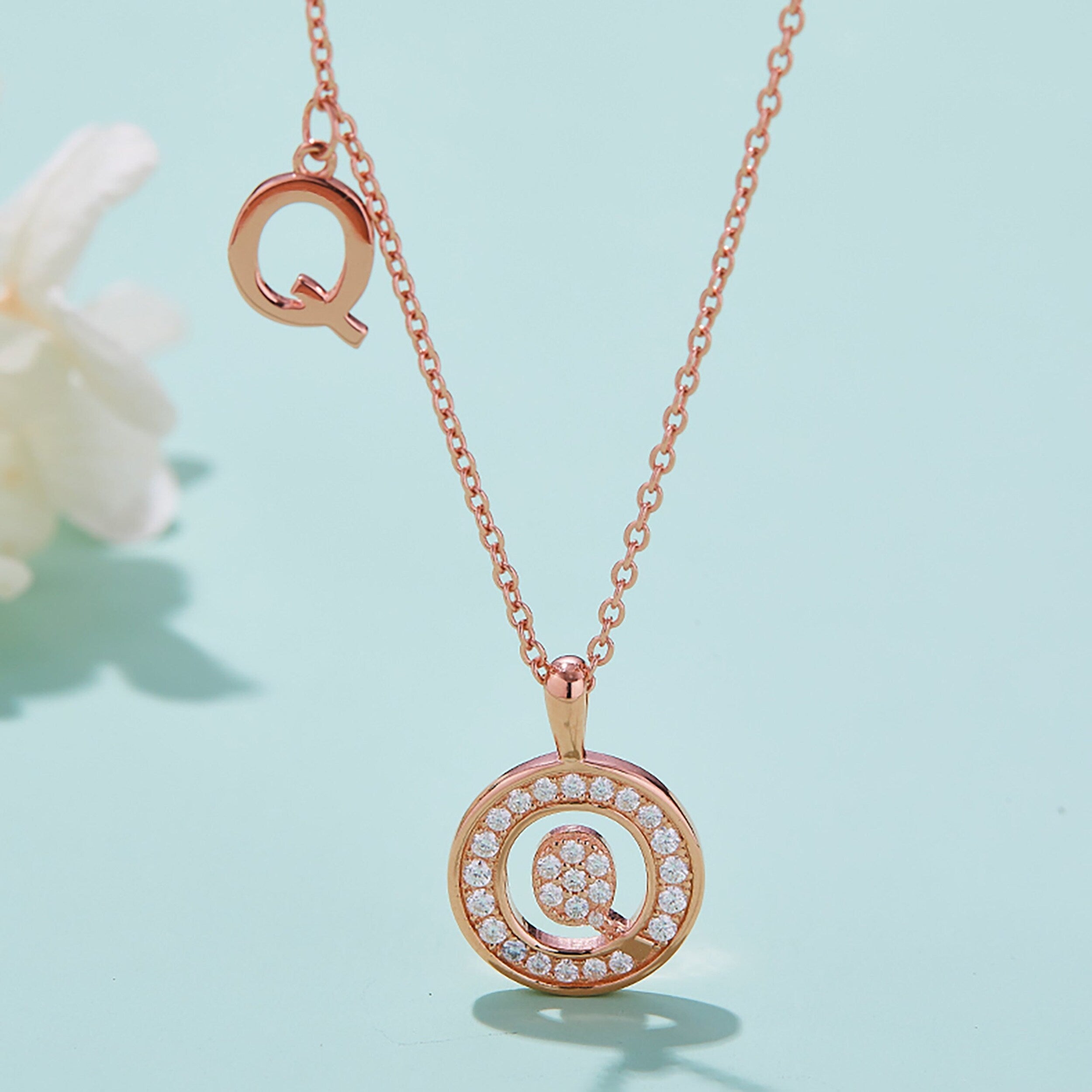 Customized A to Z Alphabet Letter Moissanite Diamond Necklace - Camila Brown