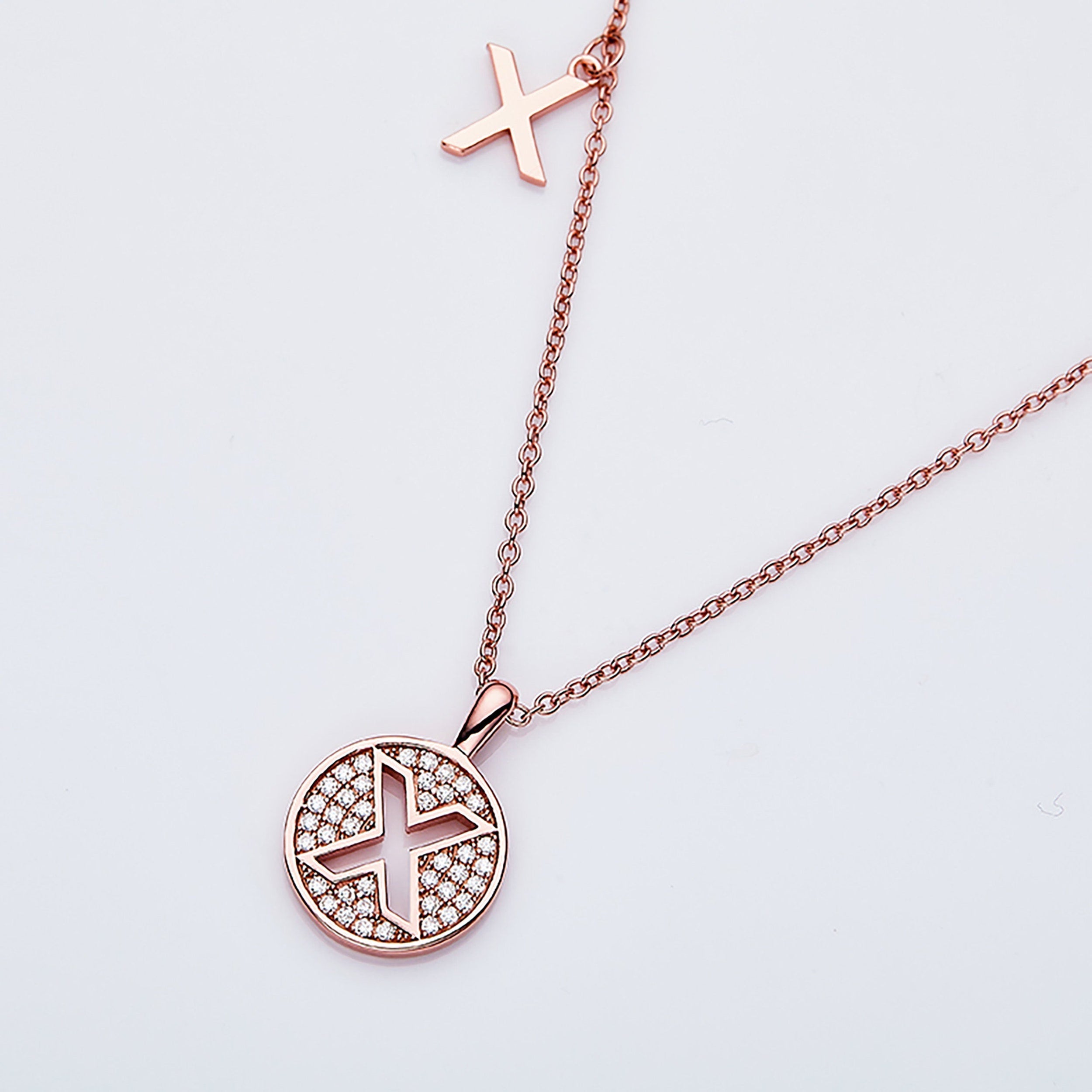 Customized "X" Letter Moissanite Diamond Necklace - Camila Brown