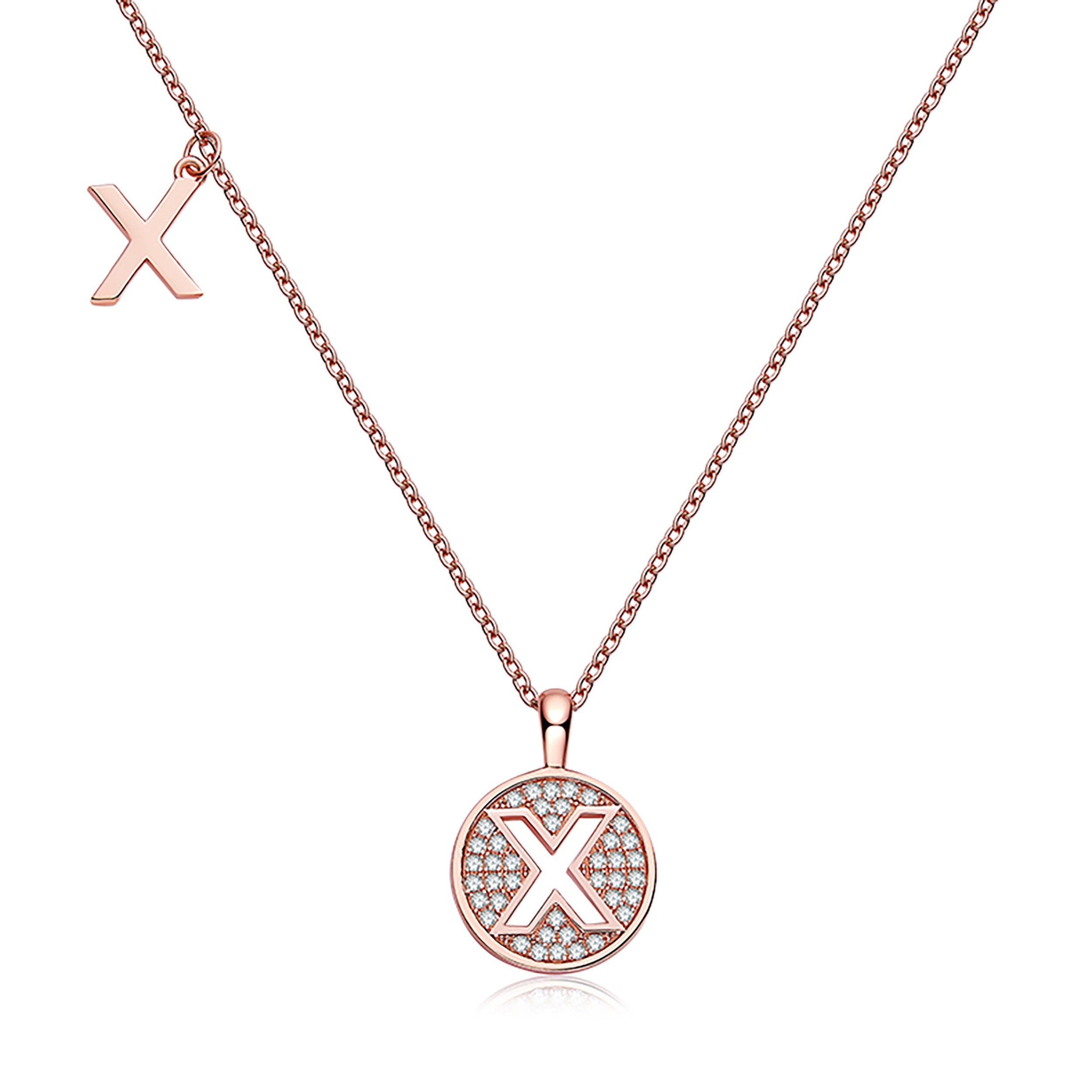 Customized "X" Letter Moissanite Diamond Necklace - Camila Brown