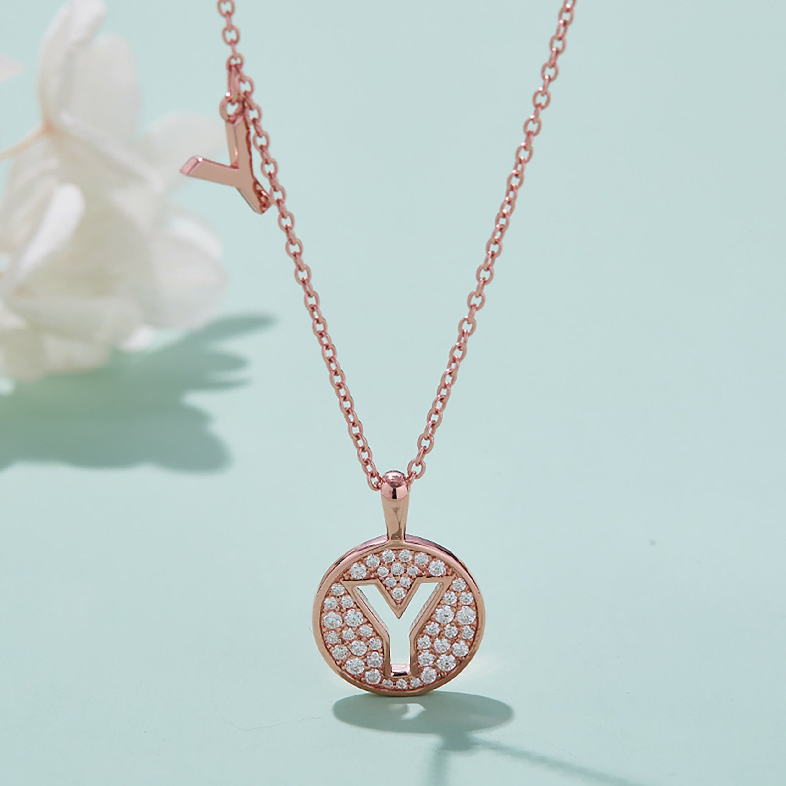 Customized A to Z Alphabet Letter Moissanite Diamond Necklace - Camila Brown