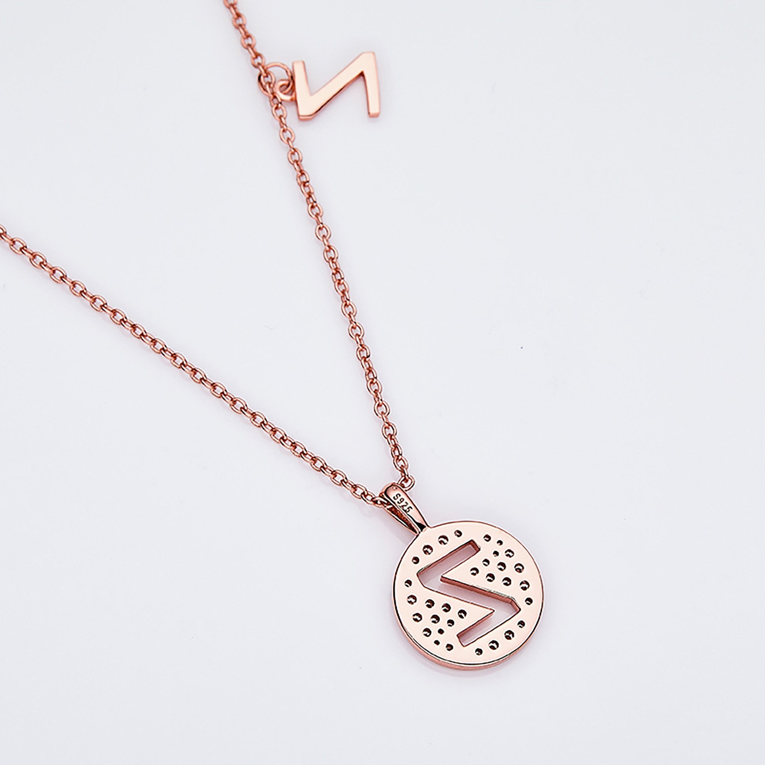 Customized "Z" Letter Moissanite Diamond Necklace - Camila Brown