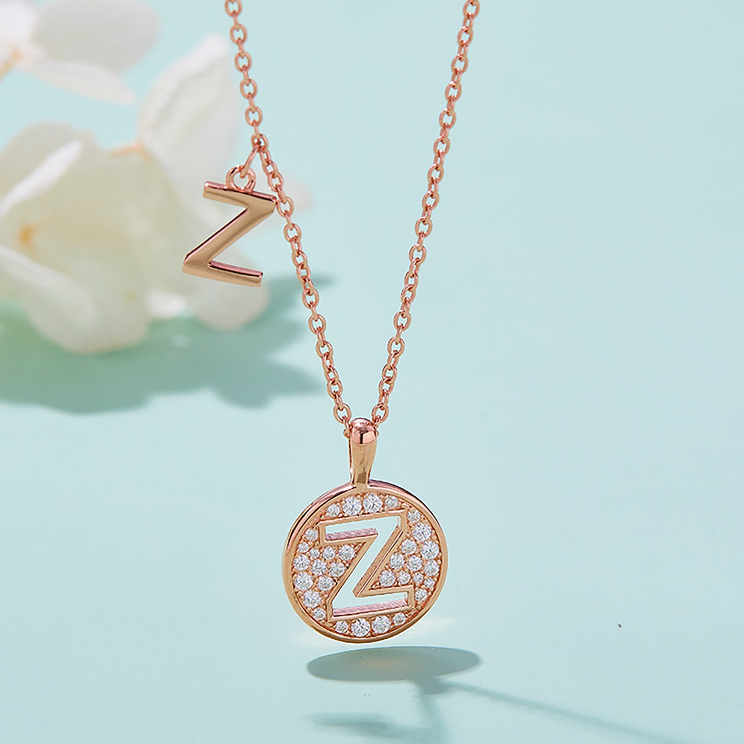 Customized A to Z Alphabet Letter Moissanite Diamond Necklace - Camila Brown