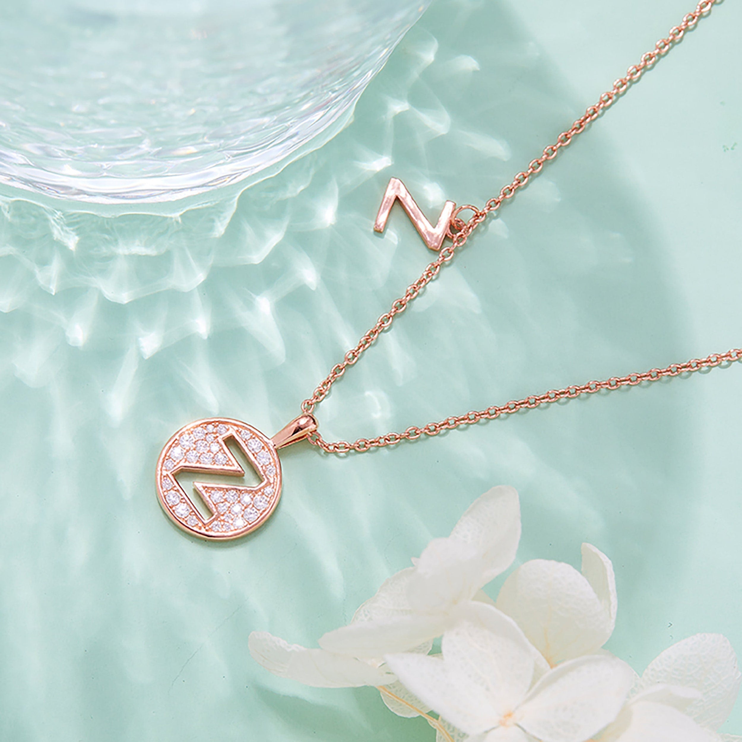 Customized "Z" Letter Moissanite Diamond Necklace - Camila Brown