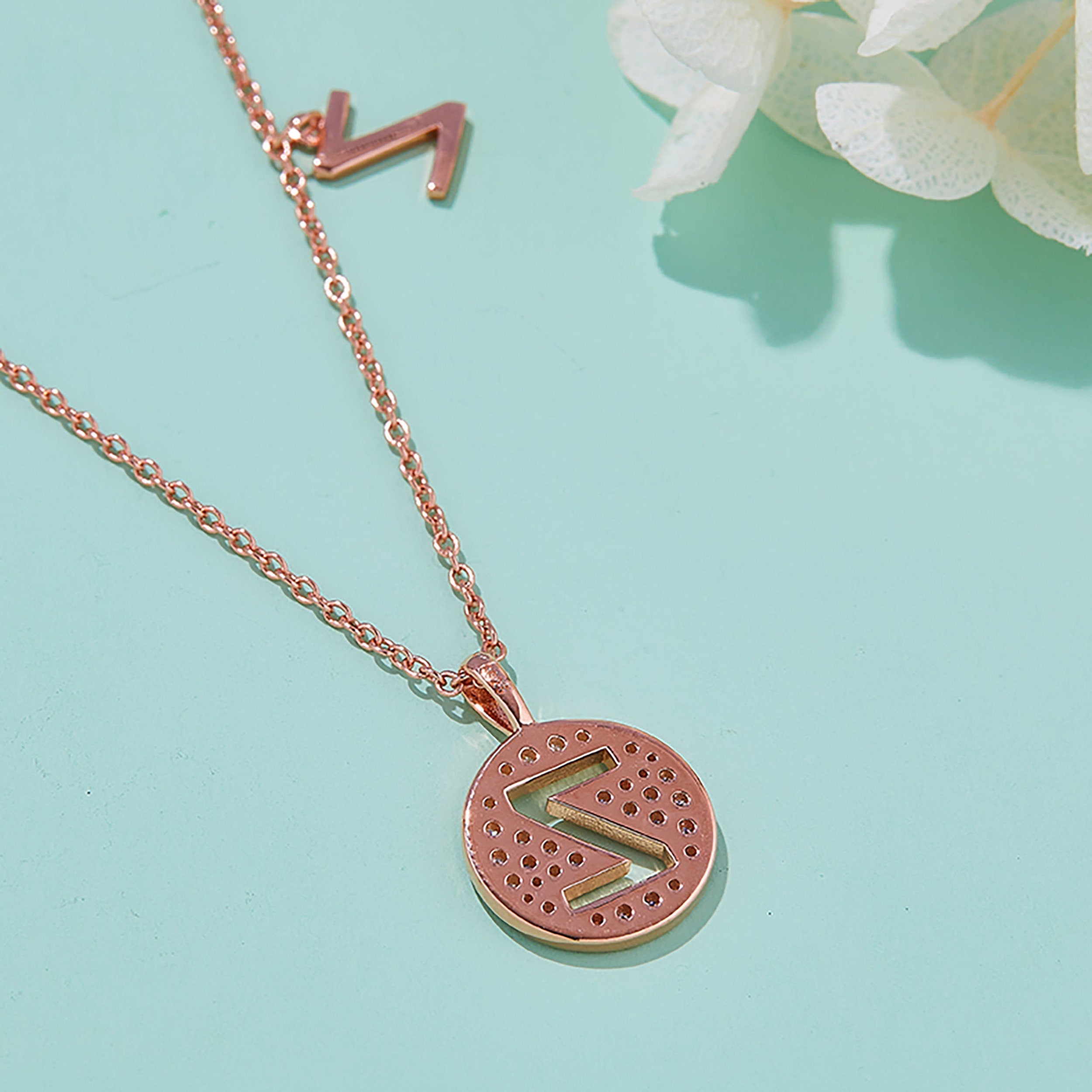 Customized "Z" Letter Moissanite Diamond Necklace - Camila Brown