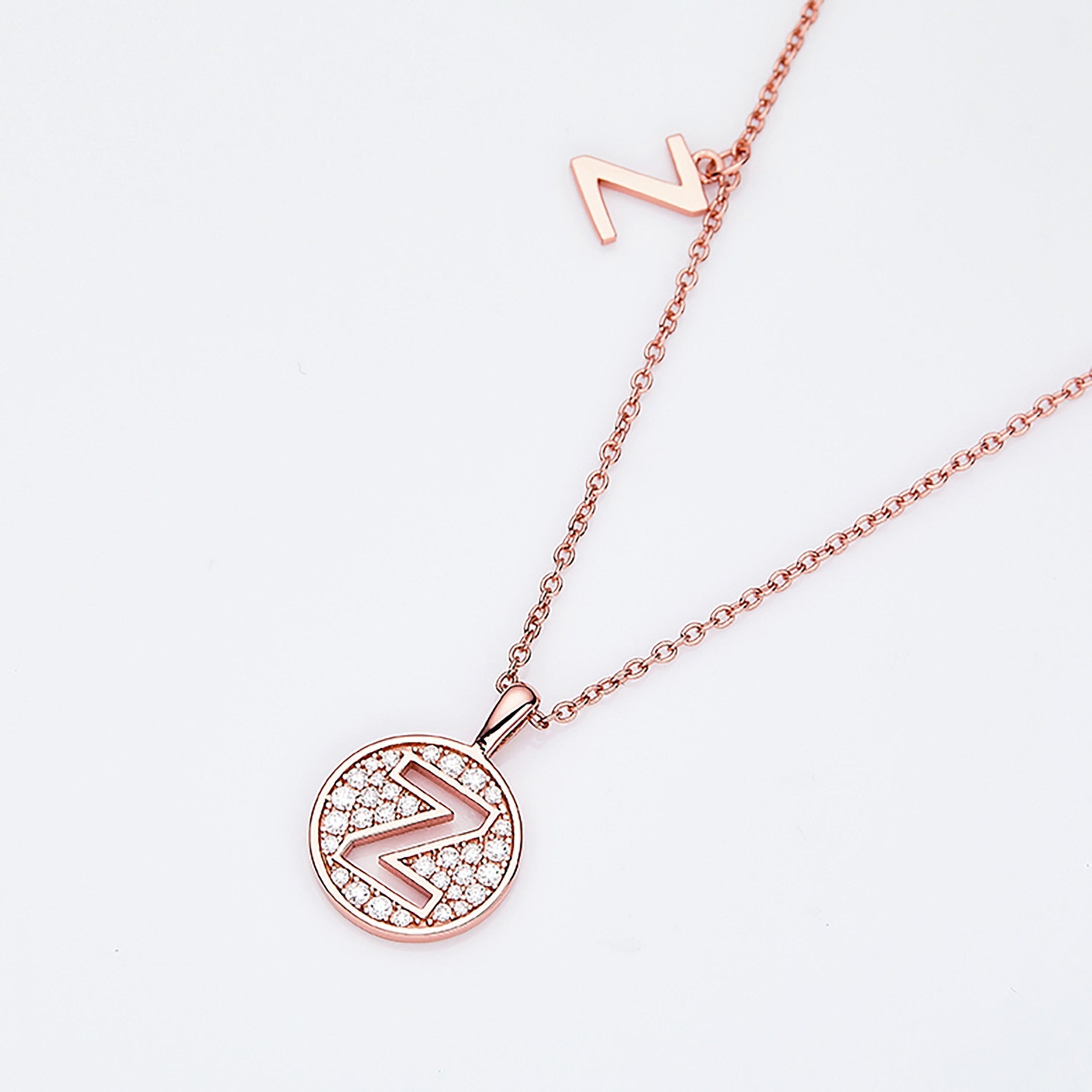 Customized "Z" Letter Moissanite Diamond Necklace - Camila Brown