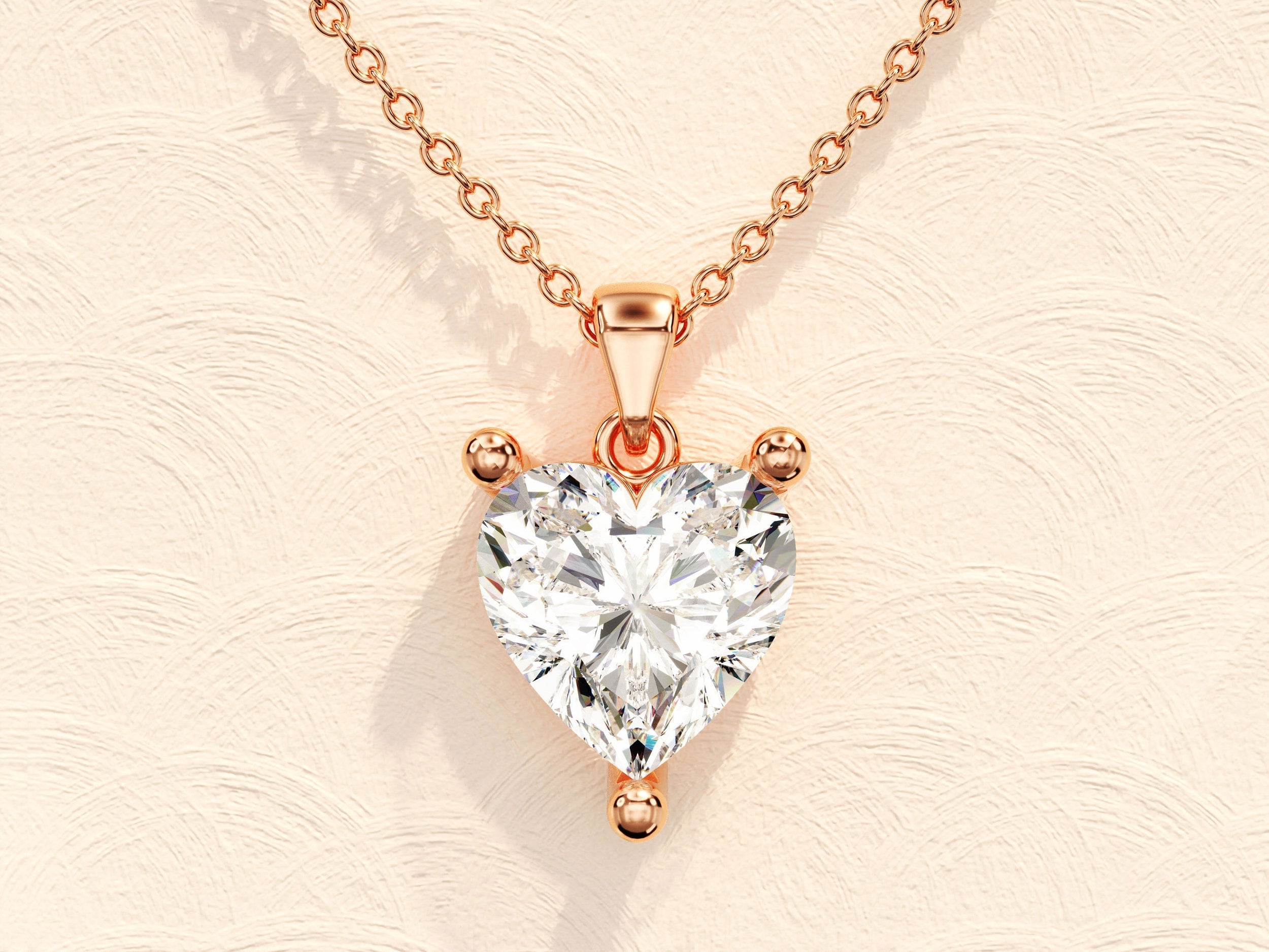 1.0 CT Heart Moissanite Diamond Solitaire Necklace - Camila Brown