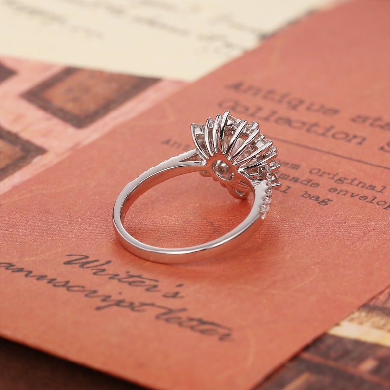 1.0 - 3.0 CT Round F/VS1 CVD Diamond Halo Pave Setting Engagement Ring - Camila Brown