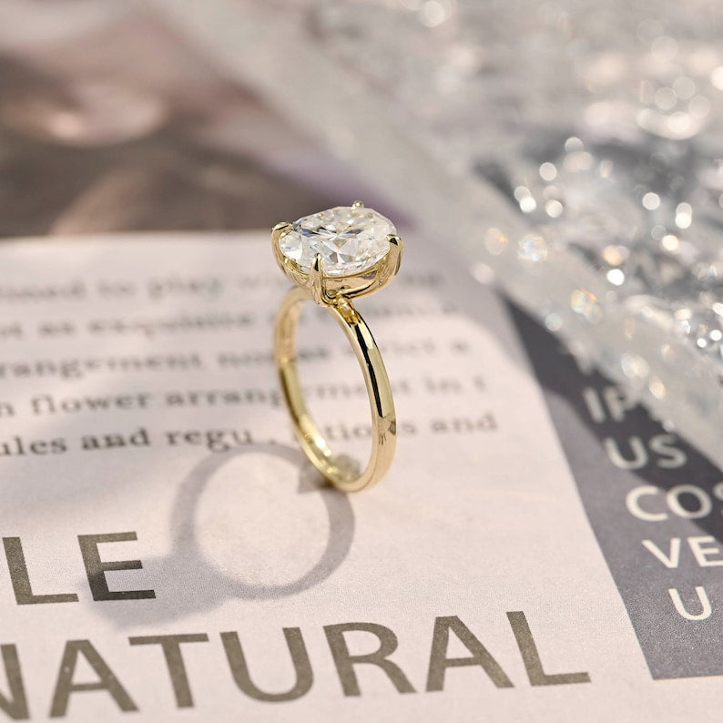 1.0-3.0 CT Oval F/VS1 CVD Diamond Solitaire Engagement Ring - Camila Brown