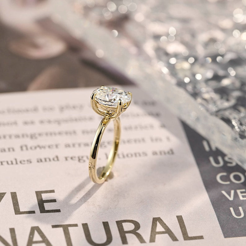 1.0-3.0 CT Oval F/VS1 CVD Diamond Solitaire Engagement Ring - Camila Brown