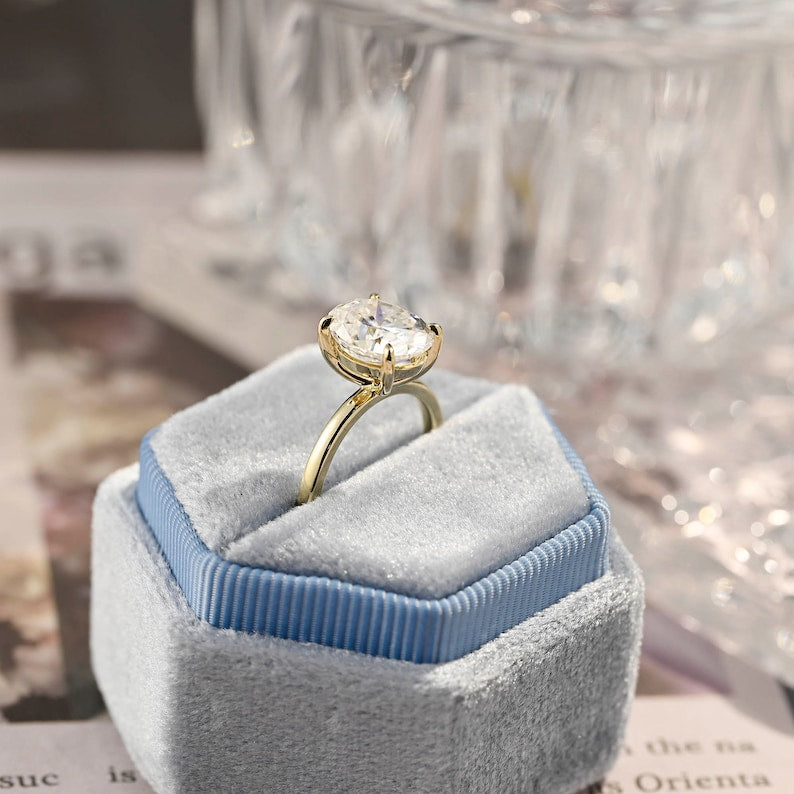 1.0-3.0 CT Oval F/VS1 CVD Diamond Solitaire Engagement Ring - Camila Brown