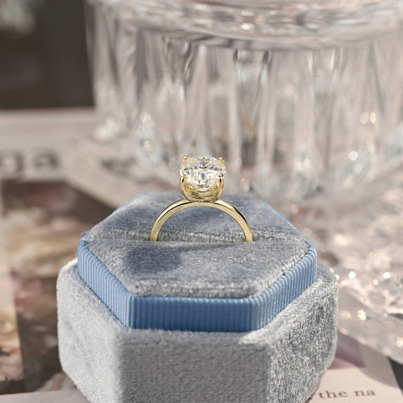 1.0-3.0 CT Oval F/VS1 CVD Diamond Solitaire Engagement Ring - Camila Brown