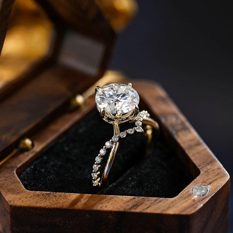 1.0-3.0 CT Round F/VS1 CVD Diamond Unique Engagement Ring - Camila Brown