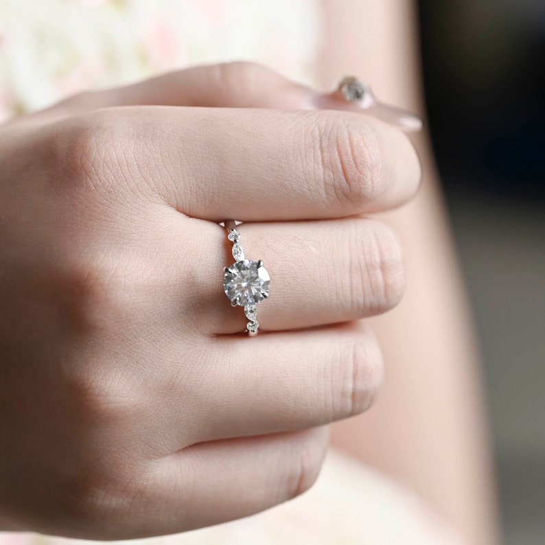 1.0-2.0 CT Round F/VS1 CVD Diamond Pave Setting Engagement Ring - Camila Brown