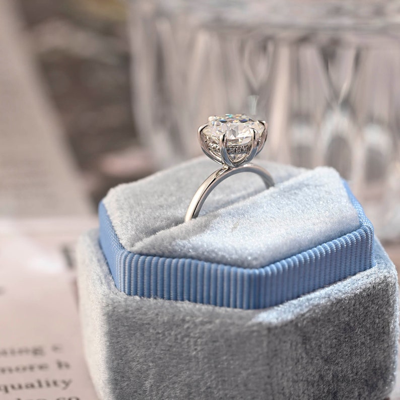 1.0 - 3.0 CT Round F/VS1 CVD Diamond Hidden Halo solitaire Engagement Ring - Camila Brown