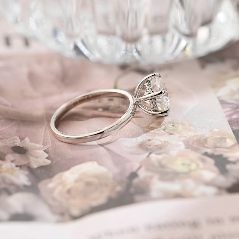 1.0 - 3.0 CT Round F/VS1 CVD Diamond Hidden Halo solitaire Engagement Ring - Camila Brown