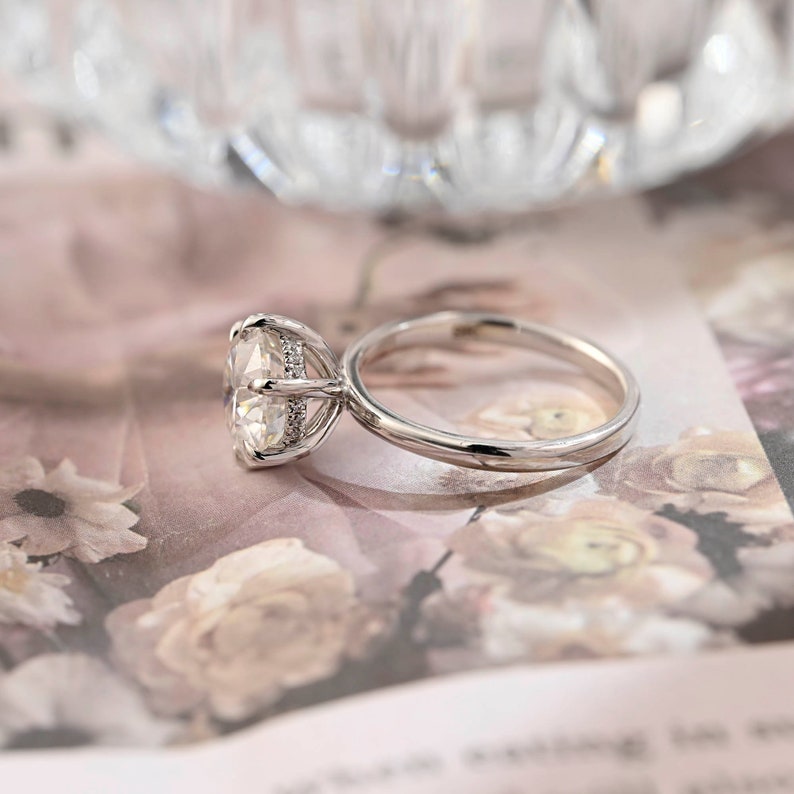 1.0 - 3.0 CT Round F/VS1 CVD Diamond Hidden Halo solitaire Engagement Ring - Camila Brown