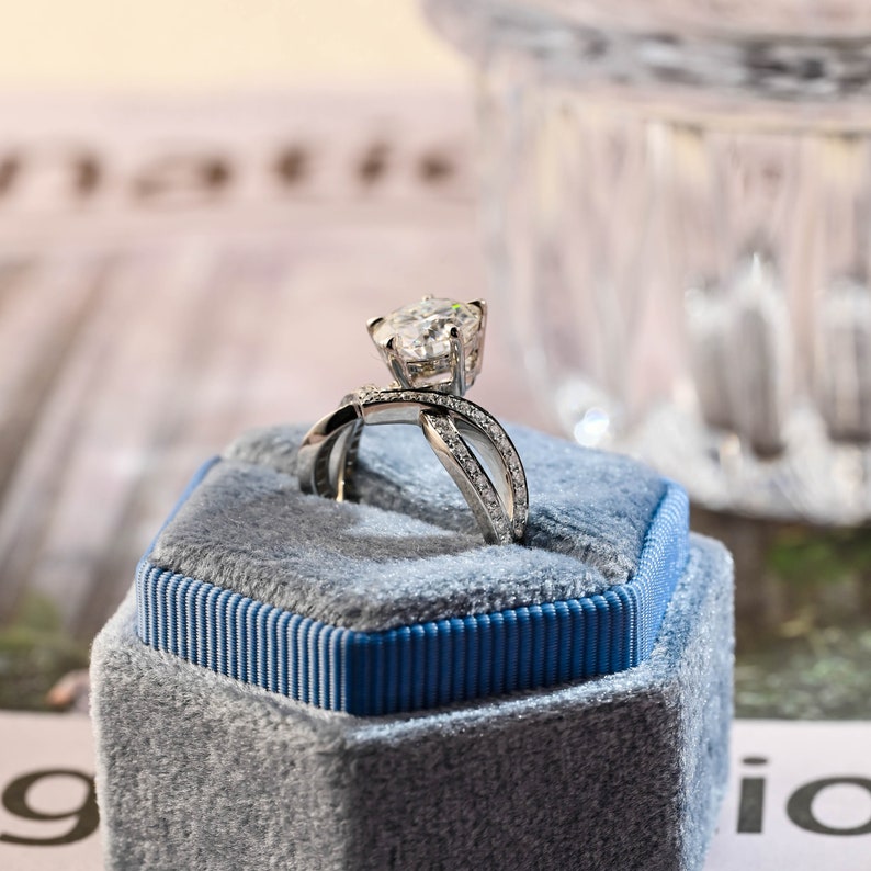 1.0-3.0 CT Round F/VS1 CVD Diamond Unique Setting Engagement Ring - Camila Brown