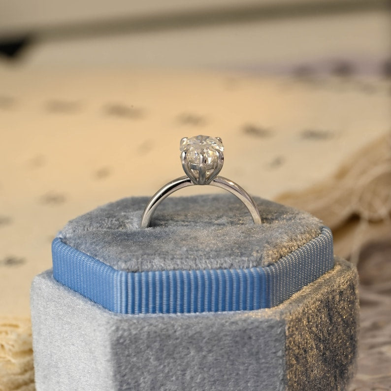 1.0-3.0 CT Oval F/VS1 CVD Diamond Solitaire Engagement Ring - Camila Brown