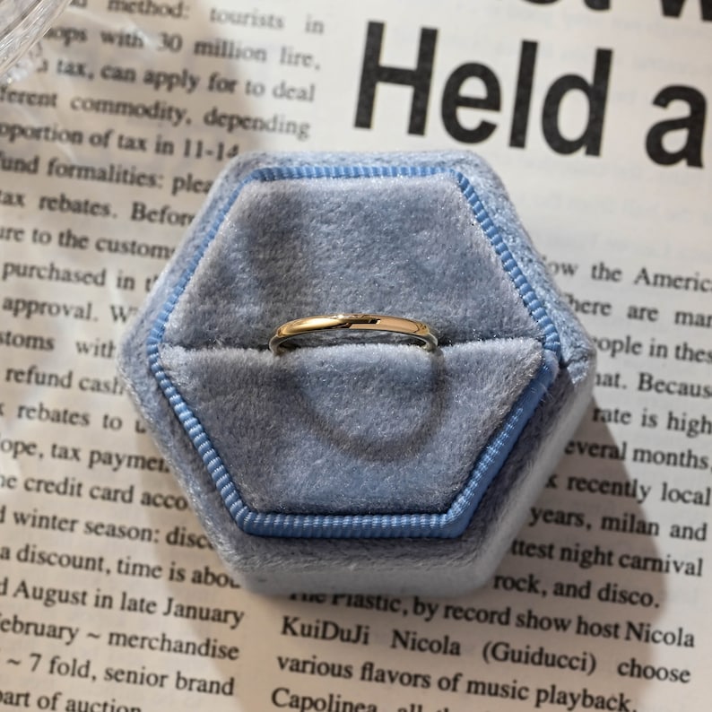 Classic Gold Plain Wedding Band - Camila Brown