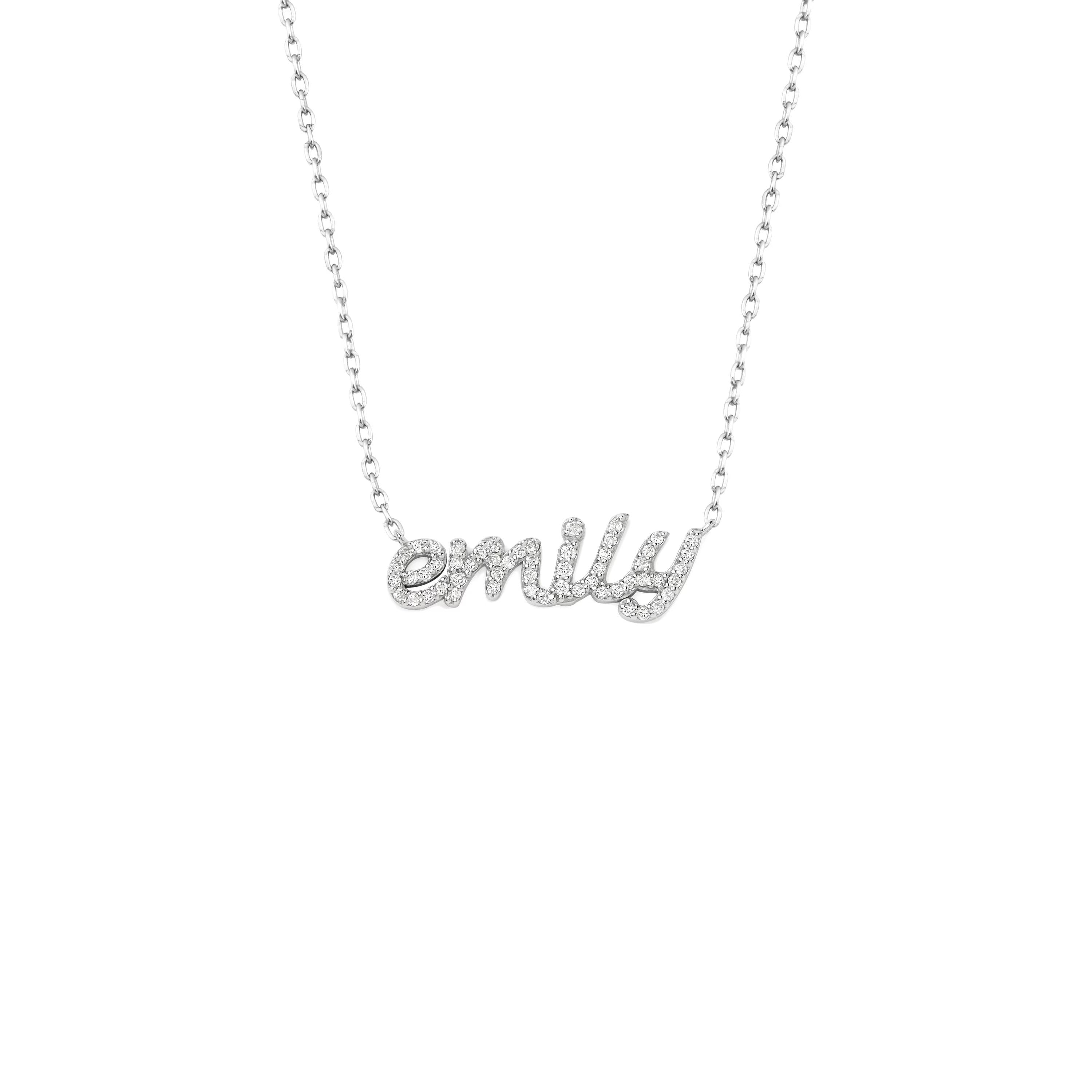 Customized Nameplate Moissanite Diamond Necklace for Women - Camila Brown