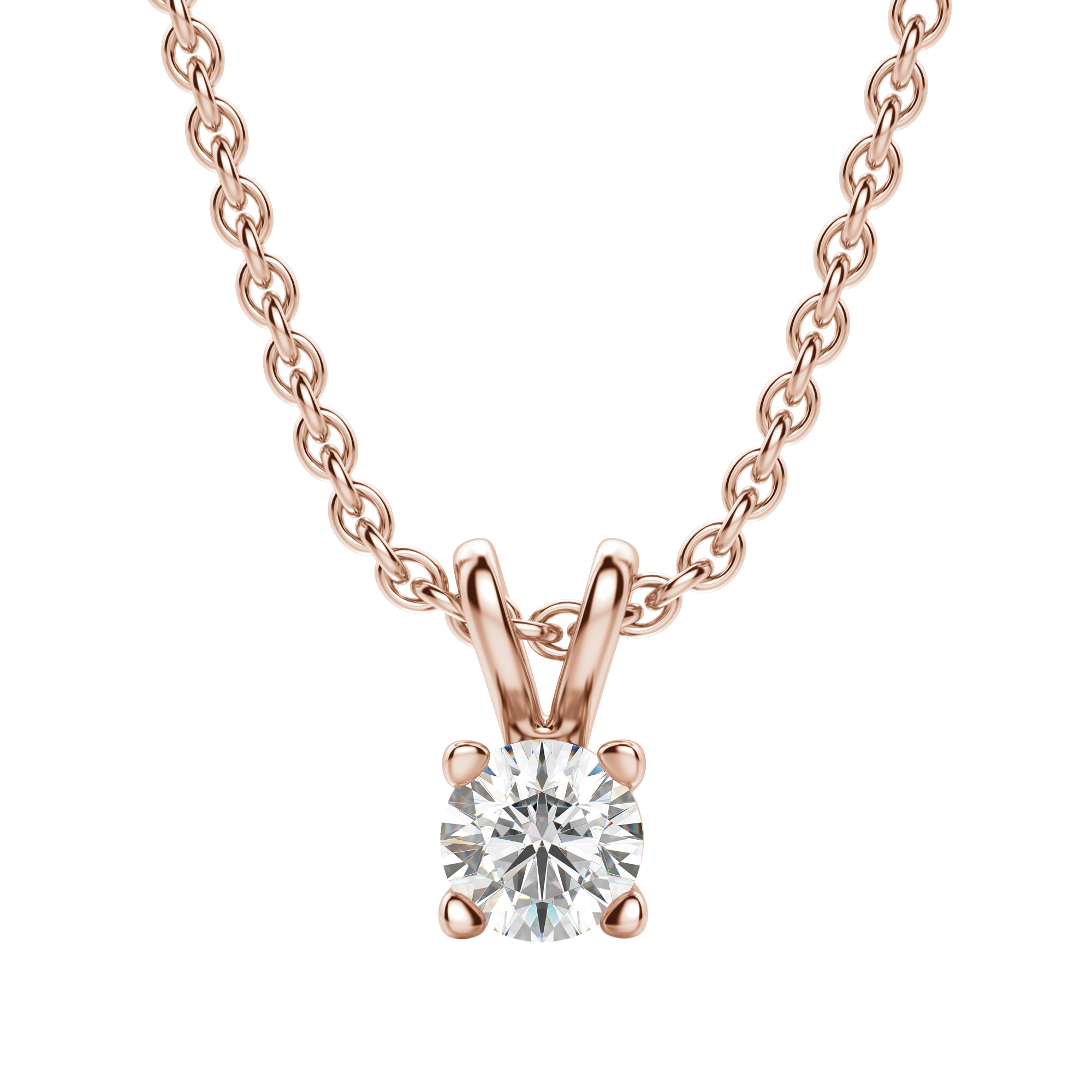 0.25-1.0 CT Round Solitaire F/VS Lab Grown Diamond Necklace - Camila Brown