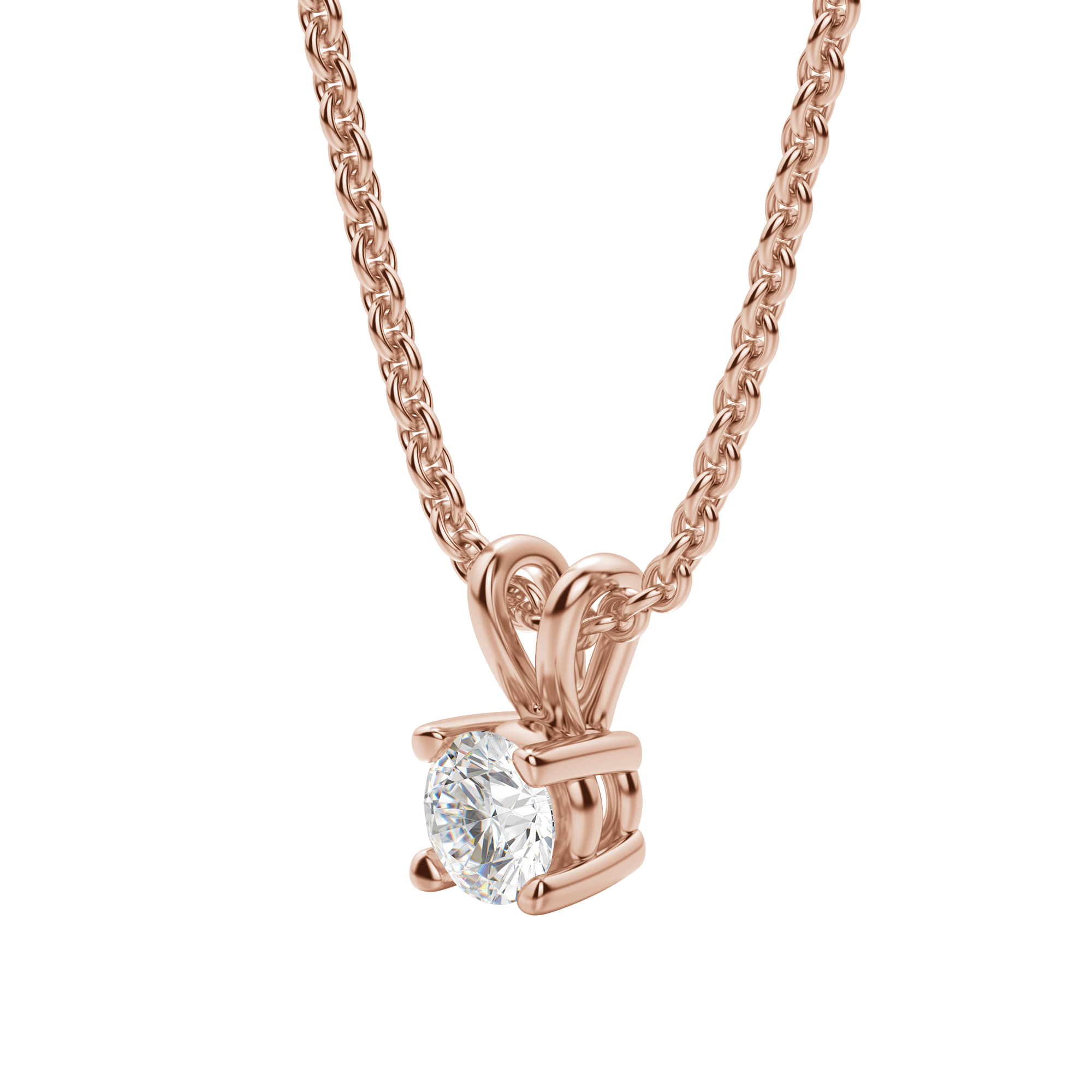 0.25-1.0 CT Round Solitaire F/VS Lab Grown Diamond Necklace - Camila Brown