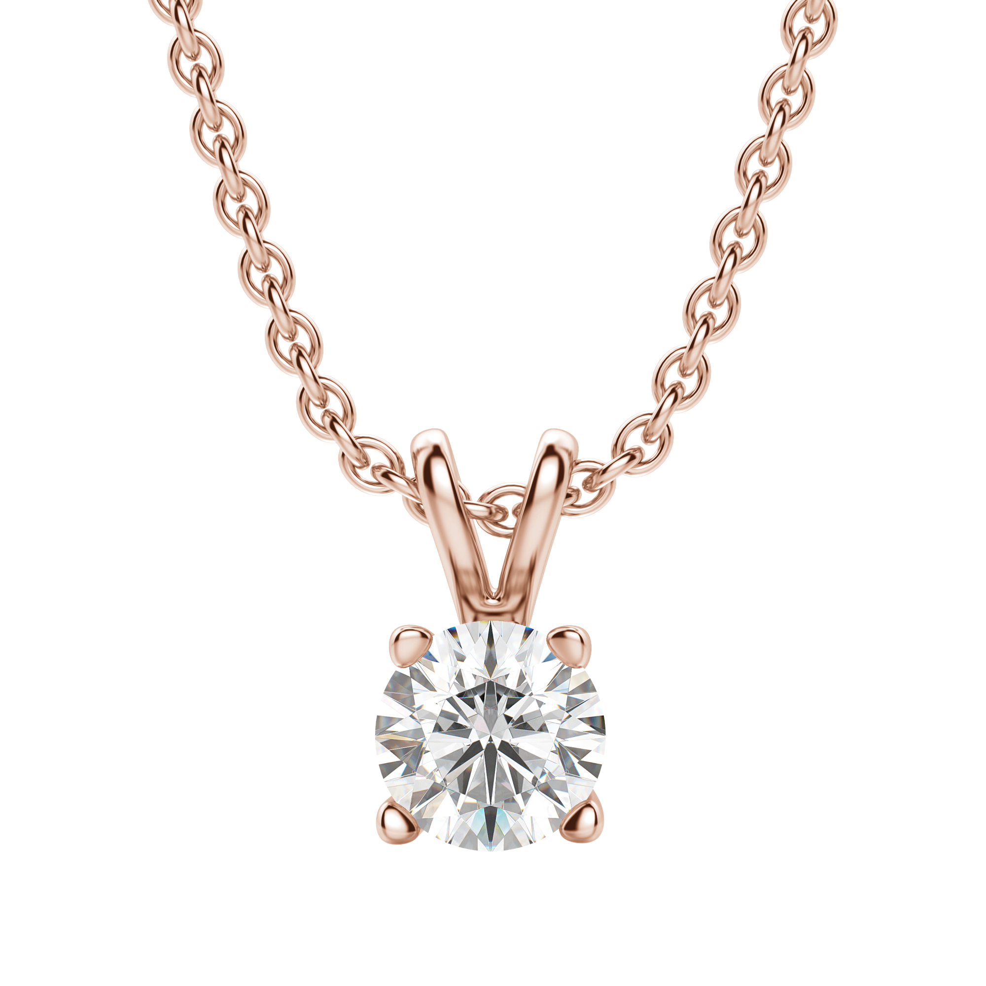 0.25-1.0 CT Round Solitaire F/VS Lab Grown Diamond Necklace - Camila Brown