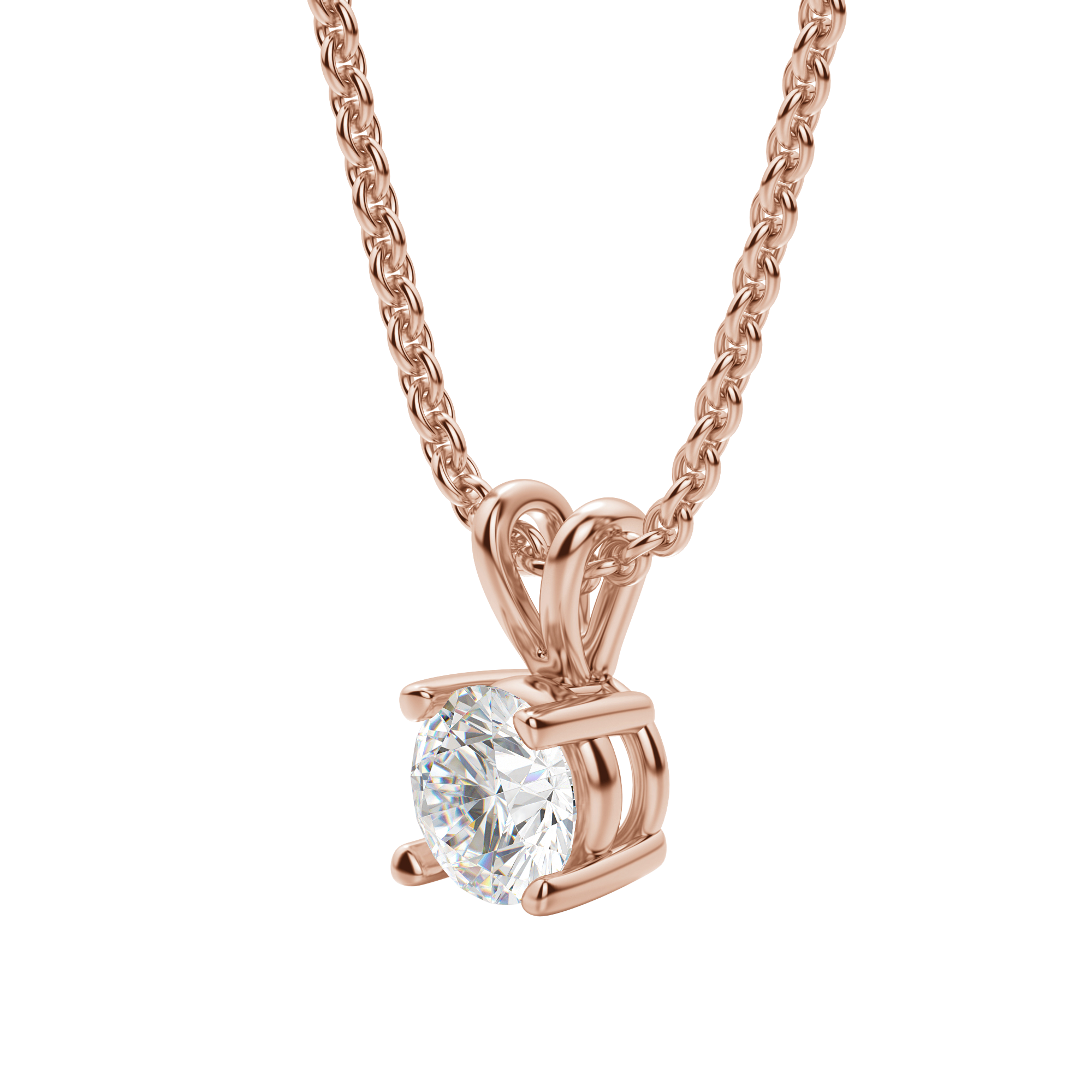 0.25-1.0 CT Round Solitaire F/VS Lab Grown Diamond Necklace - Camila Brown