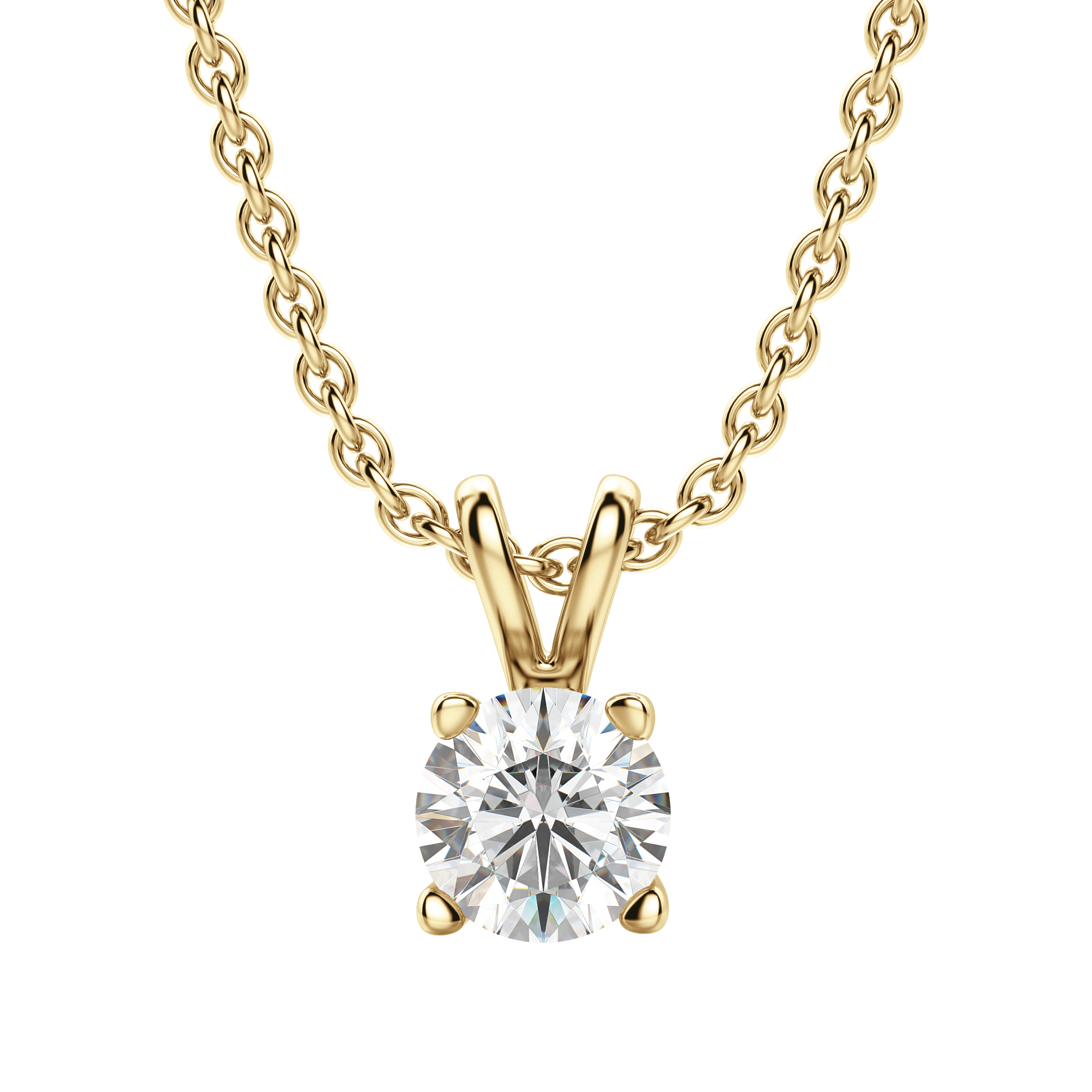 0.25-1.0 CT Round Solitaire F/VS Lab Grown Diamond Necklace - Camila Brown