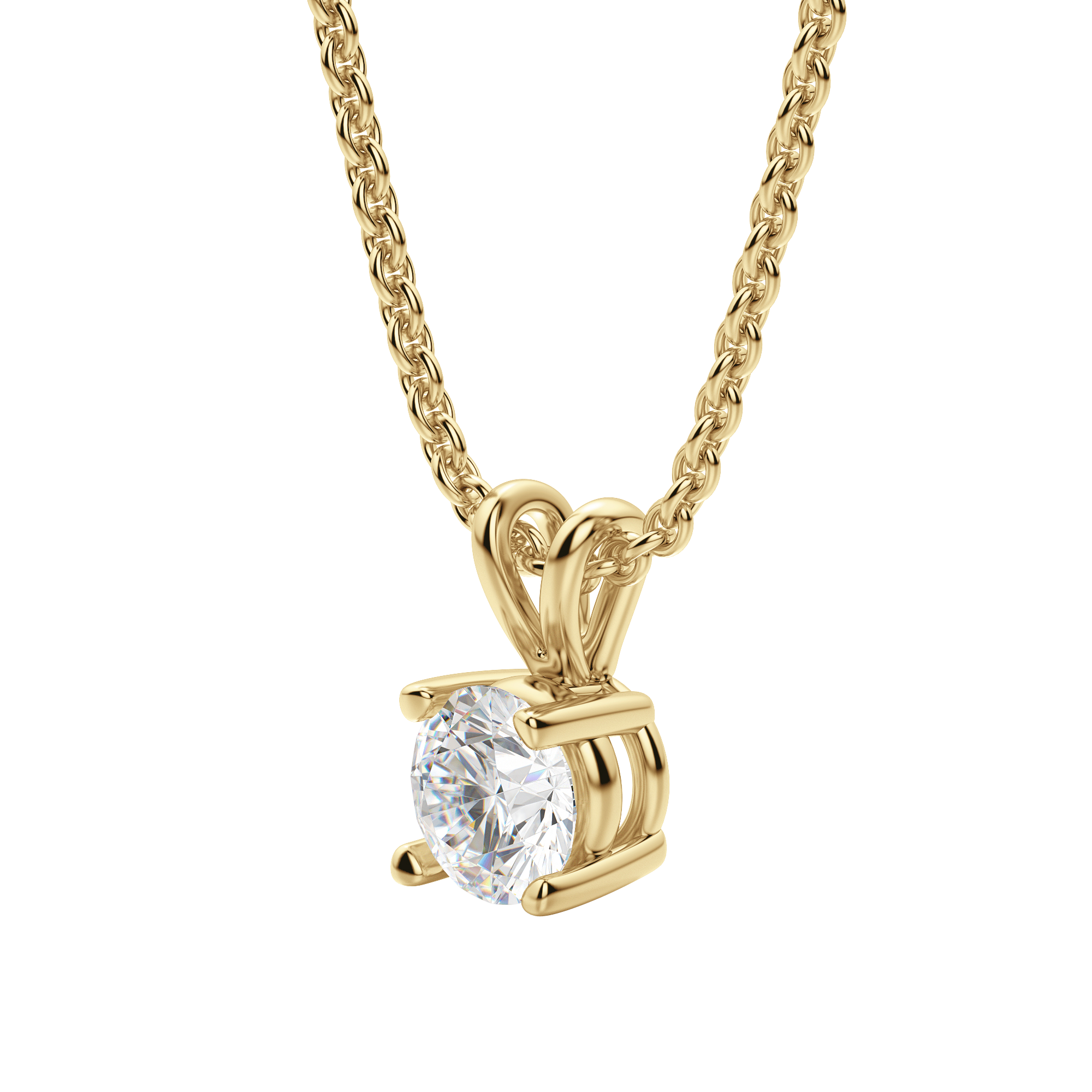 0.25-1.0 CT Round Solitaire F/VS Lab Grown Diamond Necklace - Camila Brown
