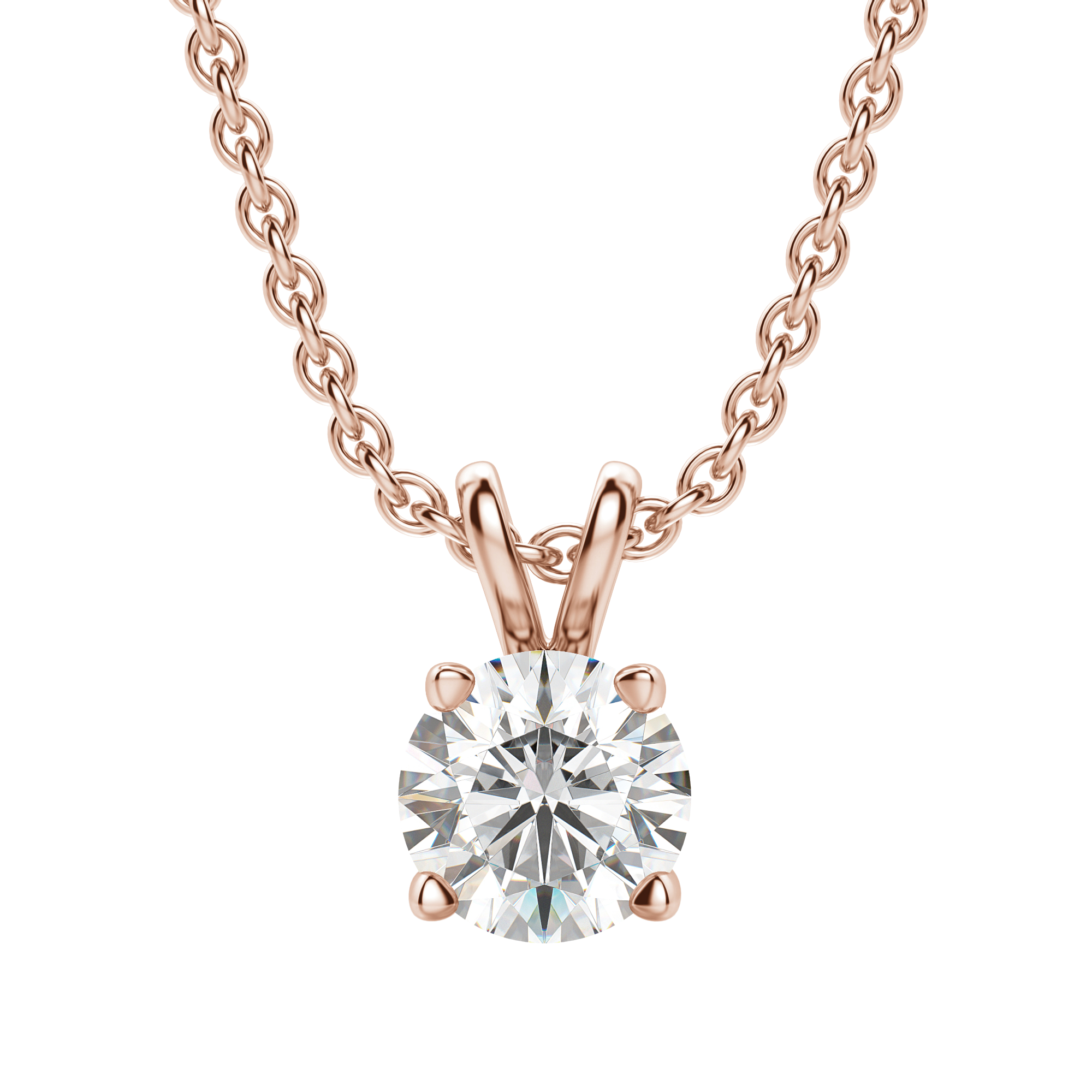 0.25-1.0 CT Round Solitaire F/VS Lab Grown Diamond Necklace - Camila Brown