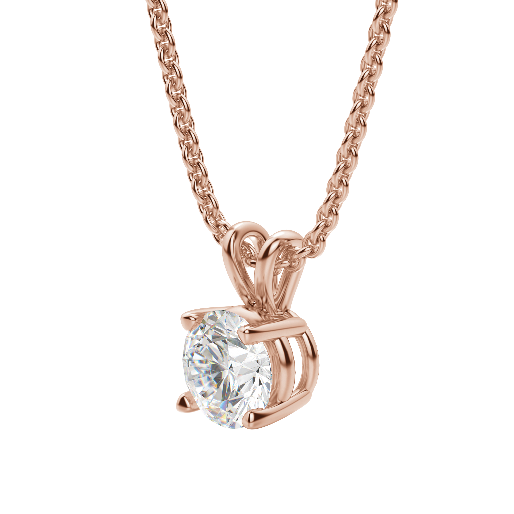 0.25-1.0 CT Round Solitaire F/VS Lab Grown Diamond Necklace - Camila Brown