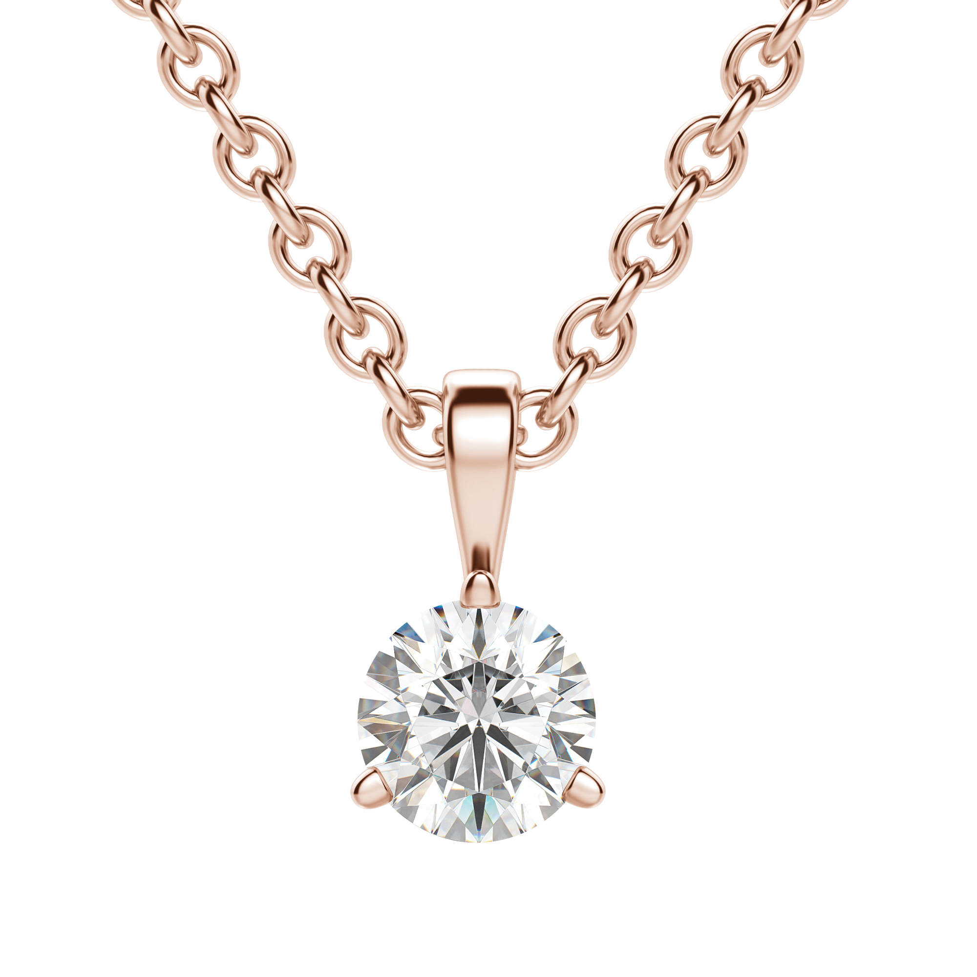 0.25 CT- 1.50 CT Round Solitaire F/VS Lab Grown Diamond Necklace - Camila Brown