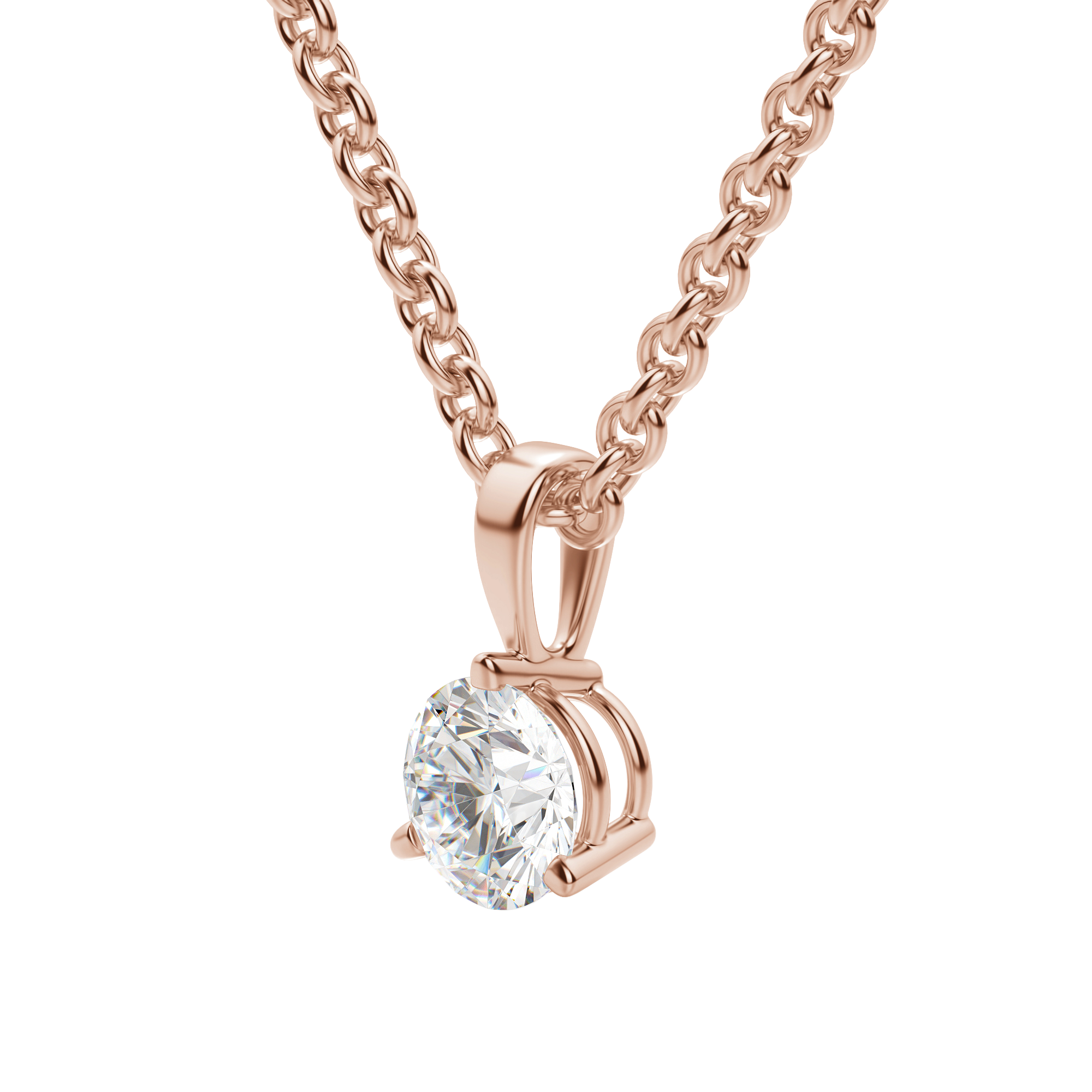 0.25 CT- 1.50 CT Round Solitaire F/VS Lab Grown Diamond Necklace - Camila Brown