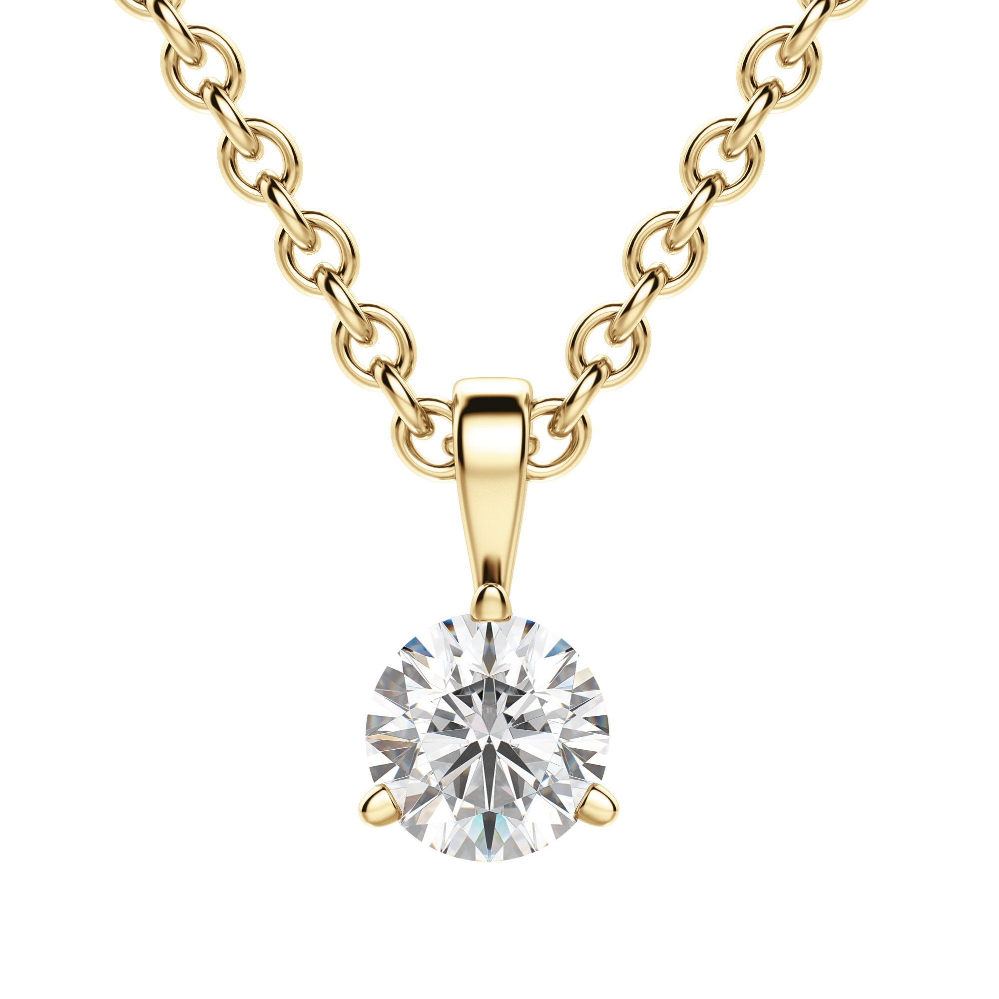 0.25 CT- 1.50 CT Round Solitaire F/VS Lab Grown Diamond Necklace - Camila Brown