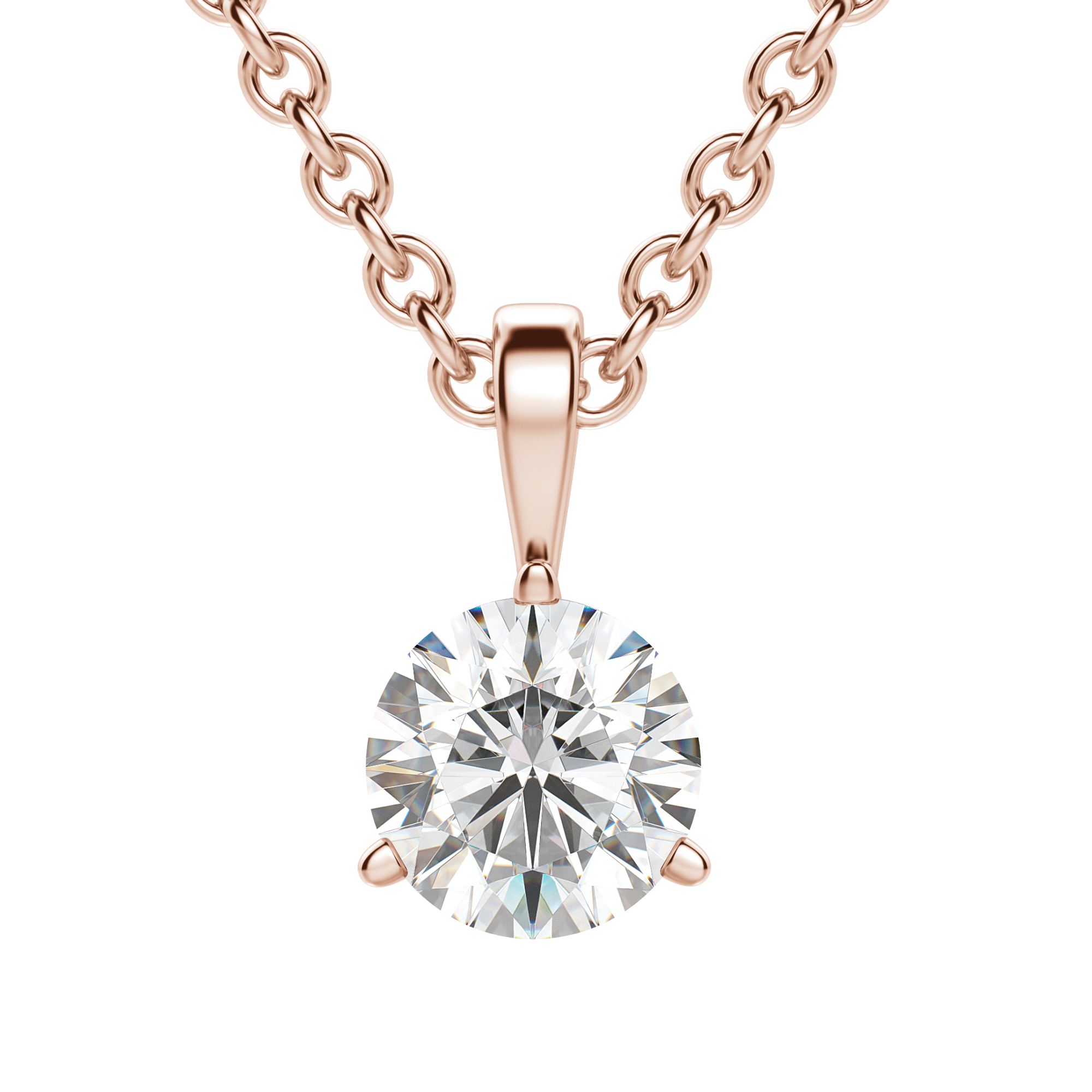 0.25 CT- 1.50 CT Round Solitaire F/VS Lab Grown Diamond Necklace - Camila Brown
