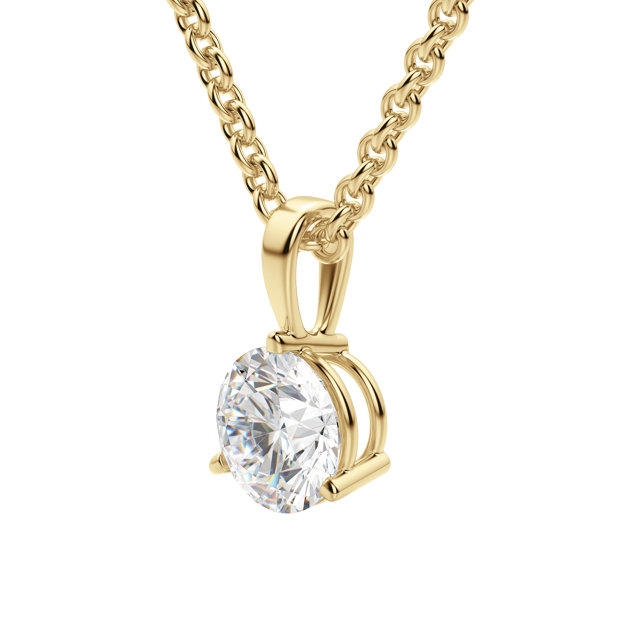 0.25 CT- 1.50 CT Round Solitaire F/VS Lab Grown Diamond Necklace - Camila Brown