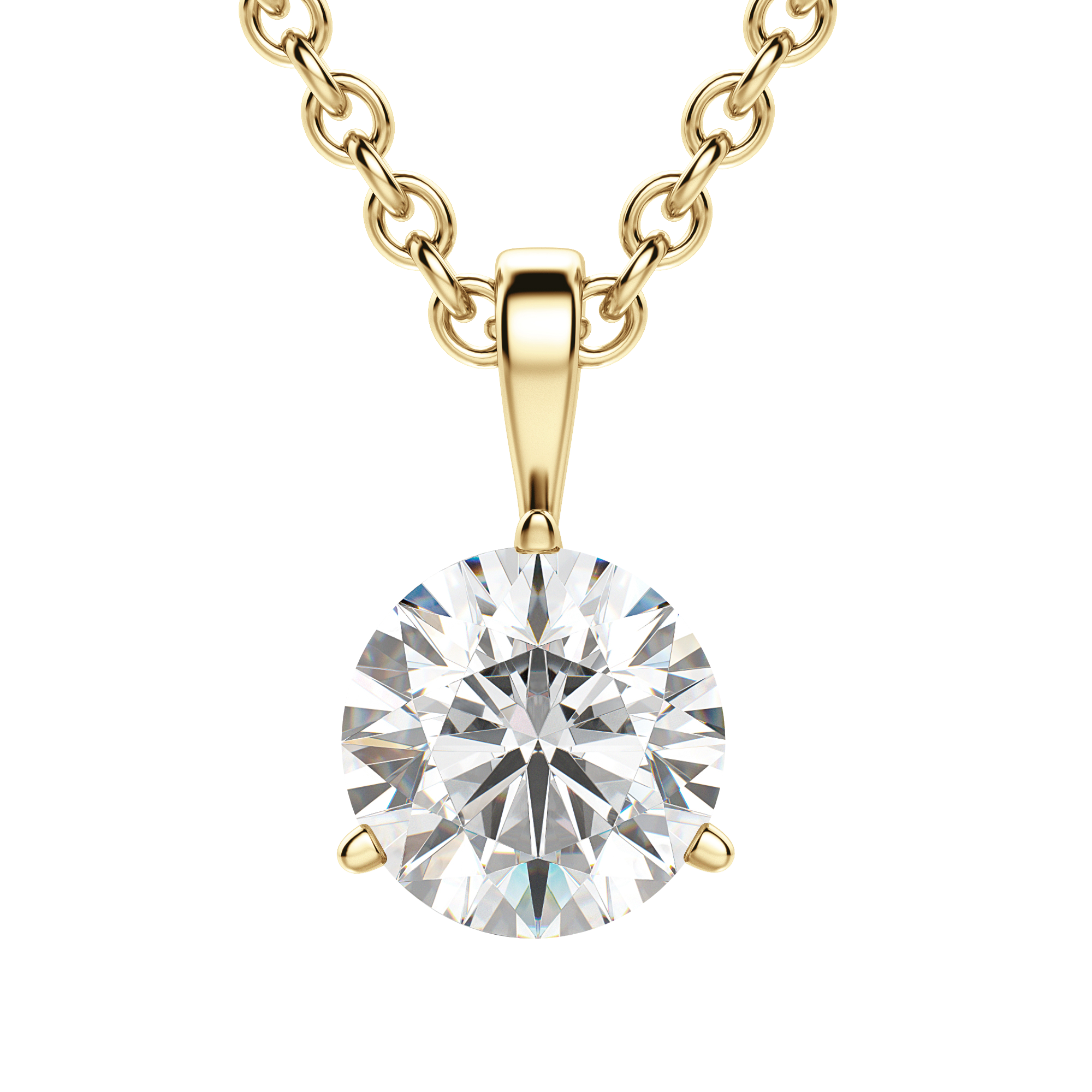 0.25 CT- 1.50 CT Round Solitaire F/VS Lab Grown Diamond Necklace - Camila Brown