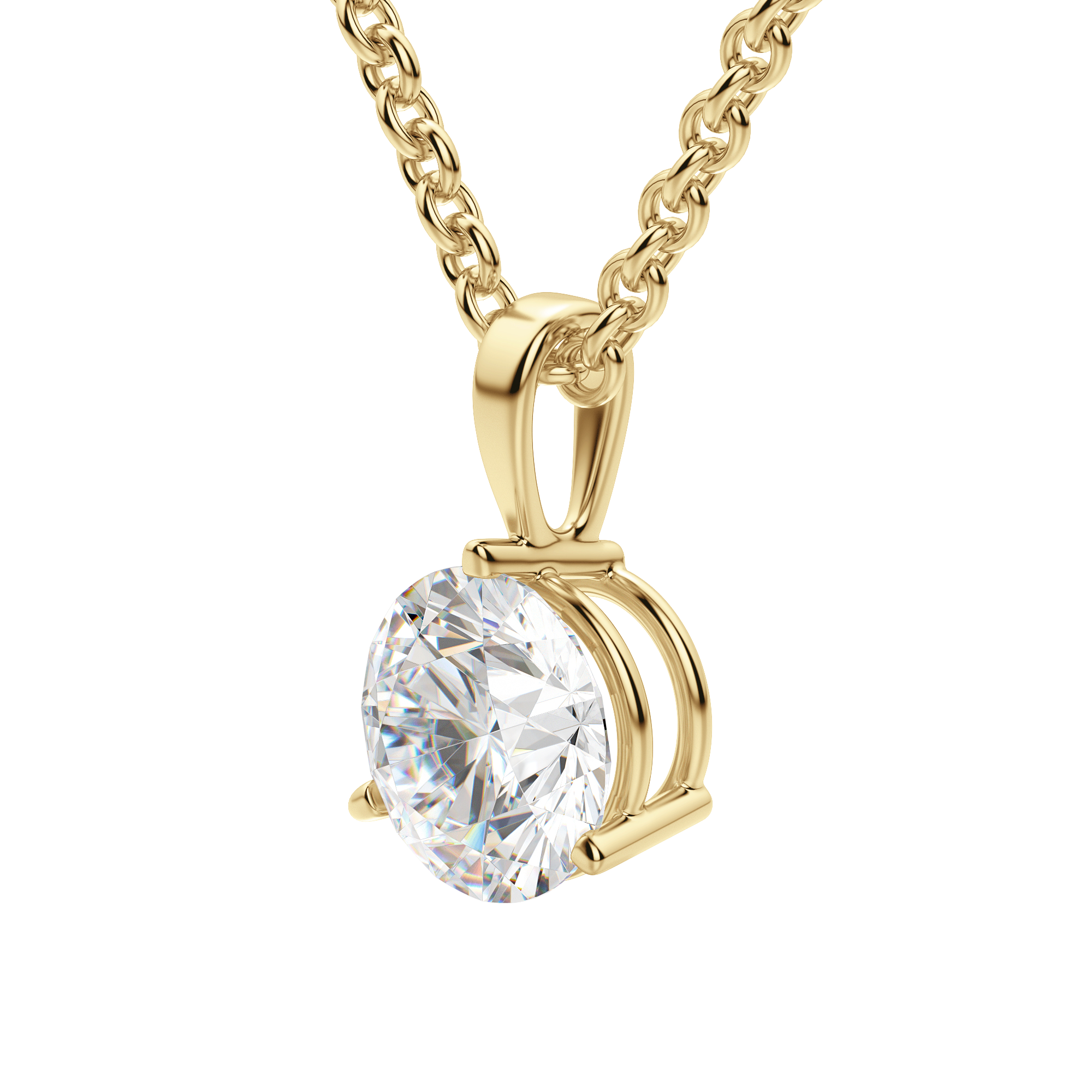 0.25 CT- 1.50 CT Round Solitaire F/VS Lab Grown Diamond Necklace - Camila Brown