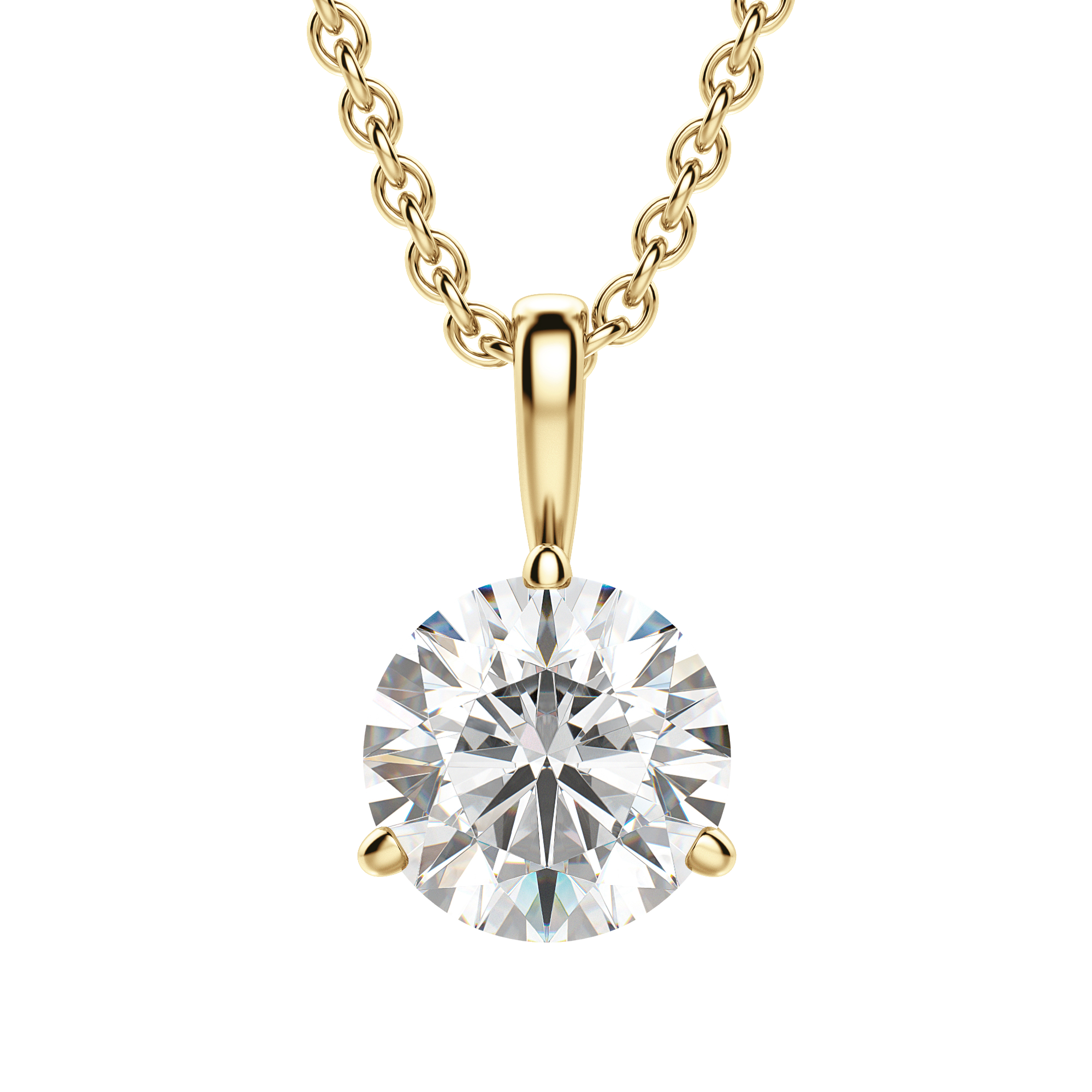 0.25 CT- 1.50 CT Round Solitaire F/VS Lab Grown Diamond Necklace - Camila Brown