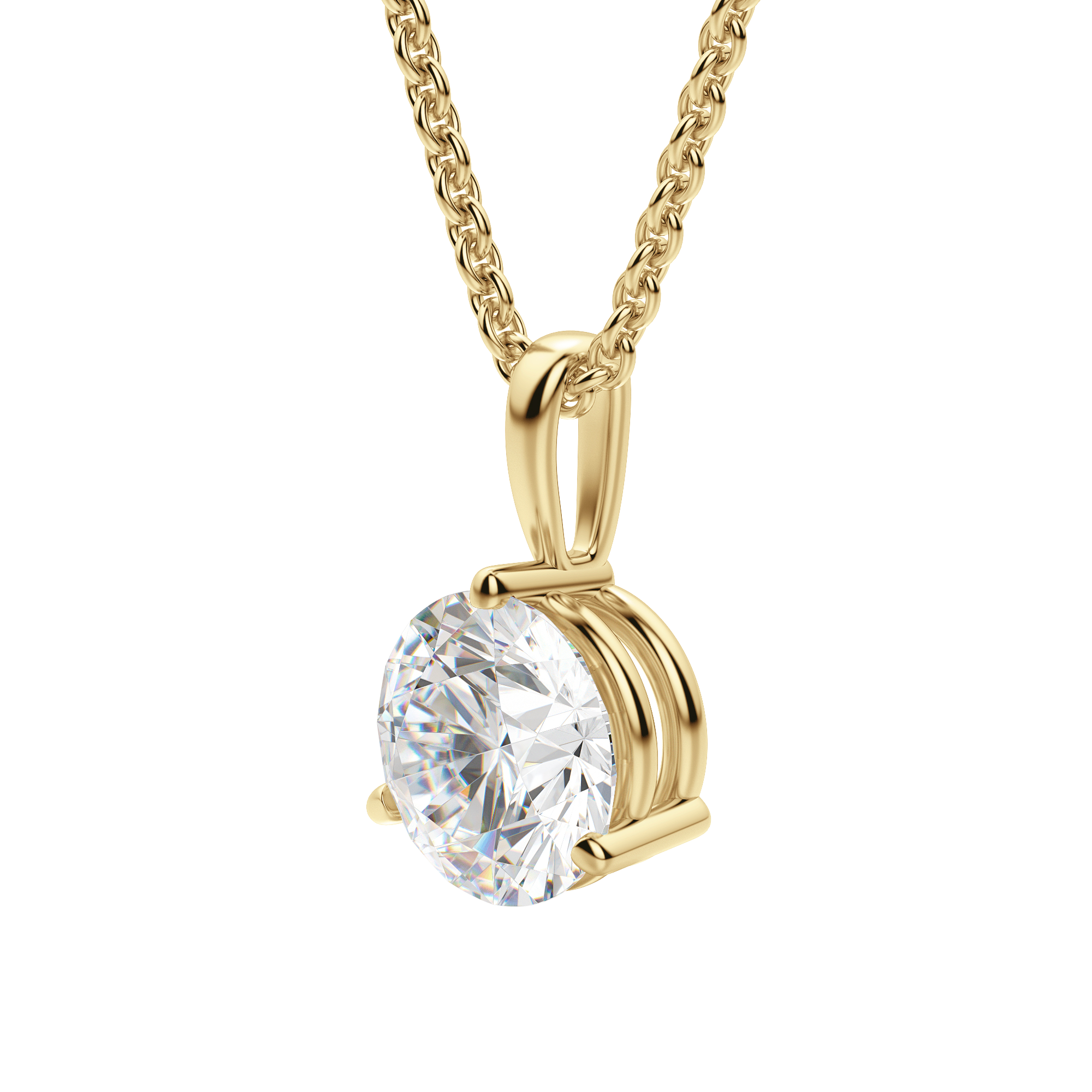 0.25 CT- 1.50 CT Round Solitaire F/VS Lab Grown Diamond Necklace - Camila Brown