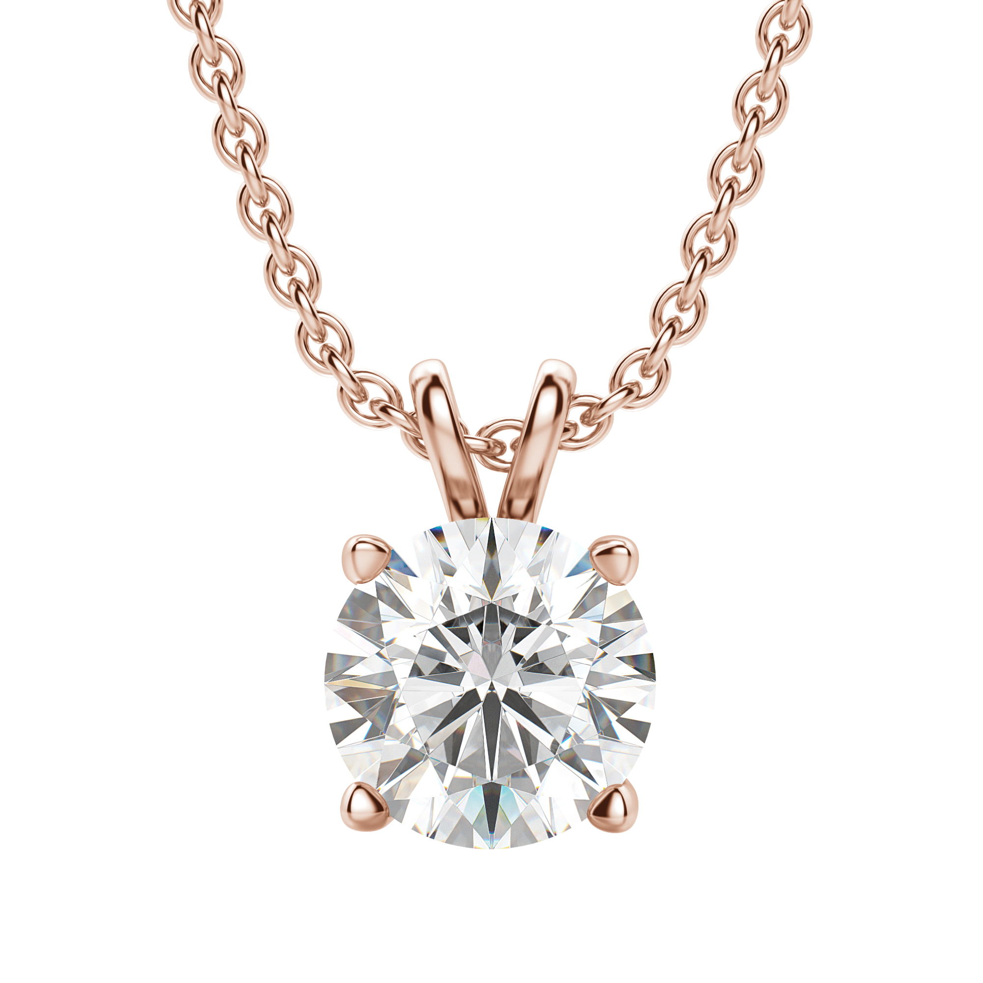 0.25-1.0 CT Round Solitaire F/VS Lab Grown Diamond Necklace - Camila Brown