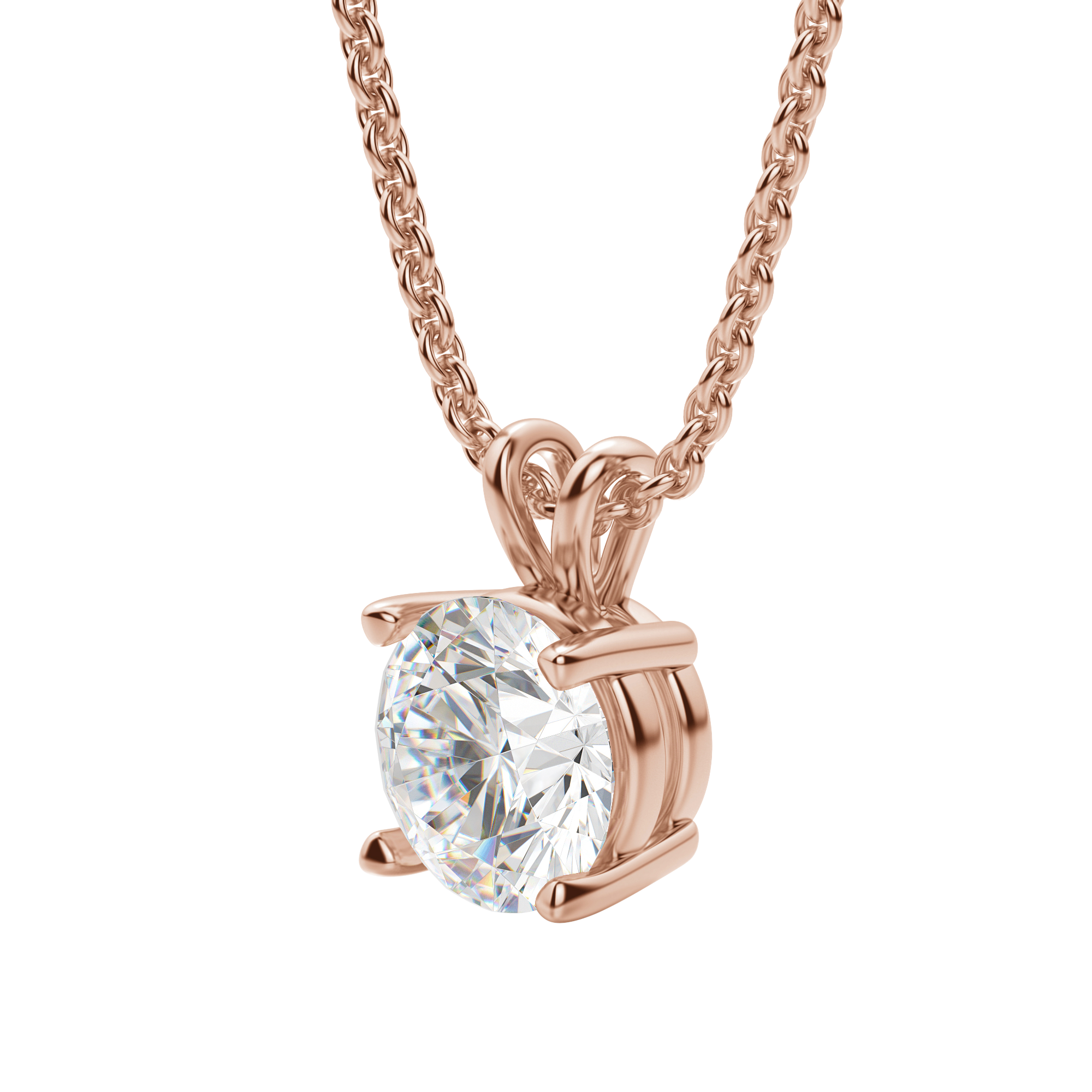 0.25-1.0 CT Round Solitaire F/VS Lab Grown Diamond Necklace - Camila Brown