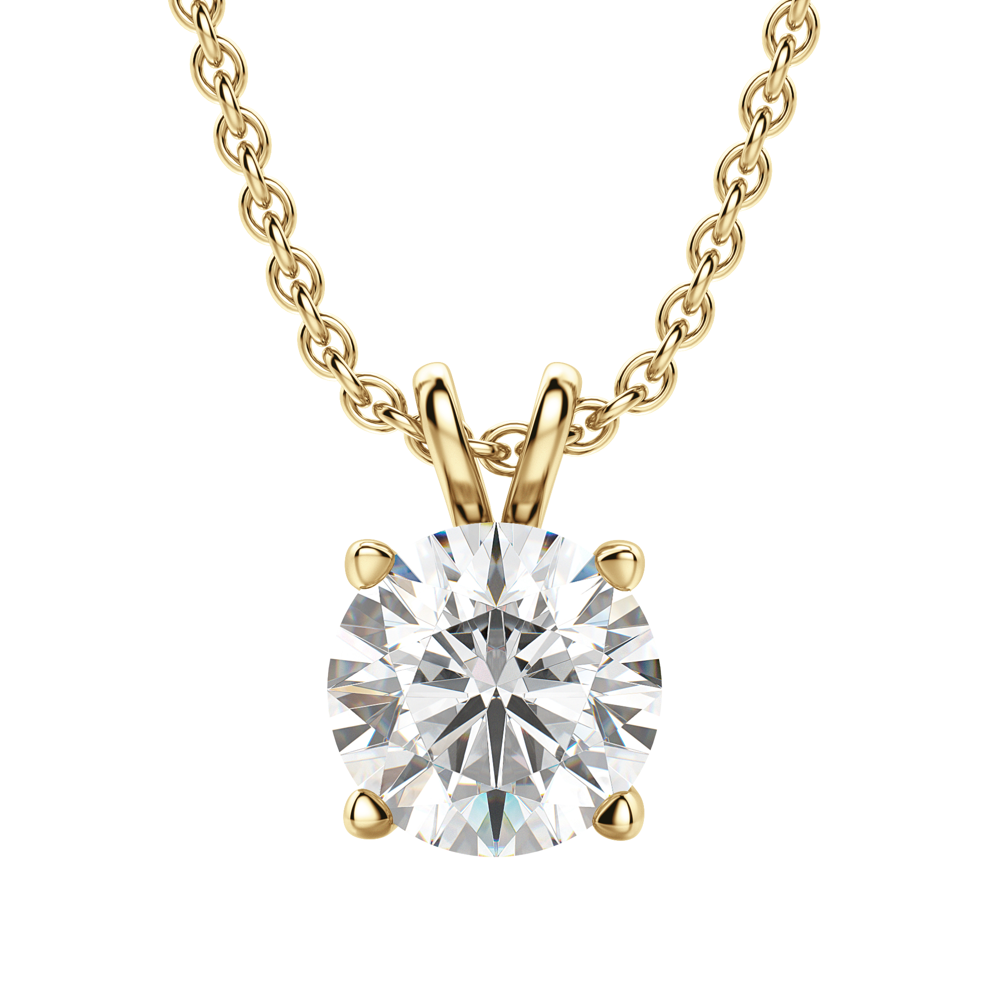 0.25-1.0 CT Round Solitaire F/VS Lab Grown Diamond Necklace - Camila Brown