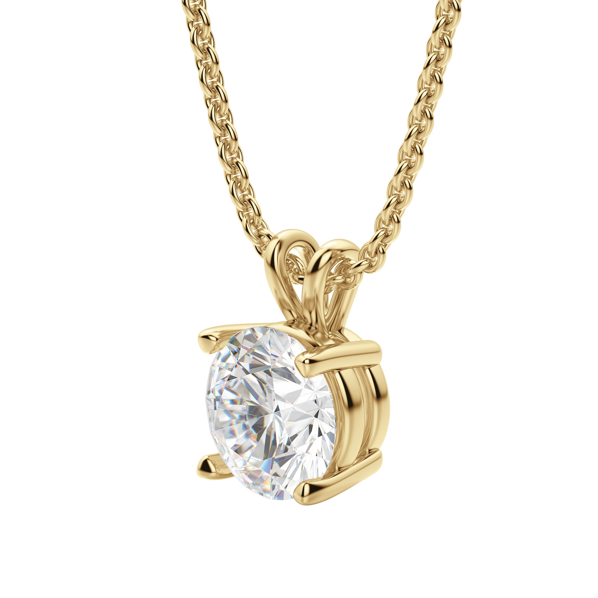 0.25-1.0 CT Round Solitaire F/VS Lab Grown Diamond Necklace - Camila Brown