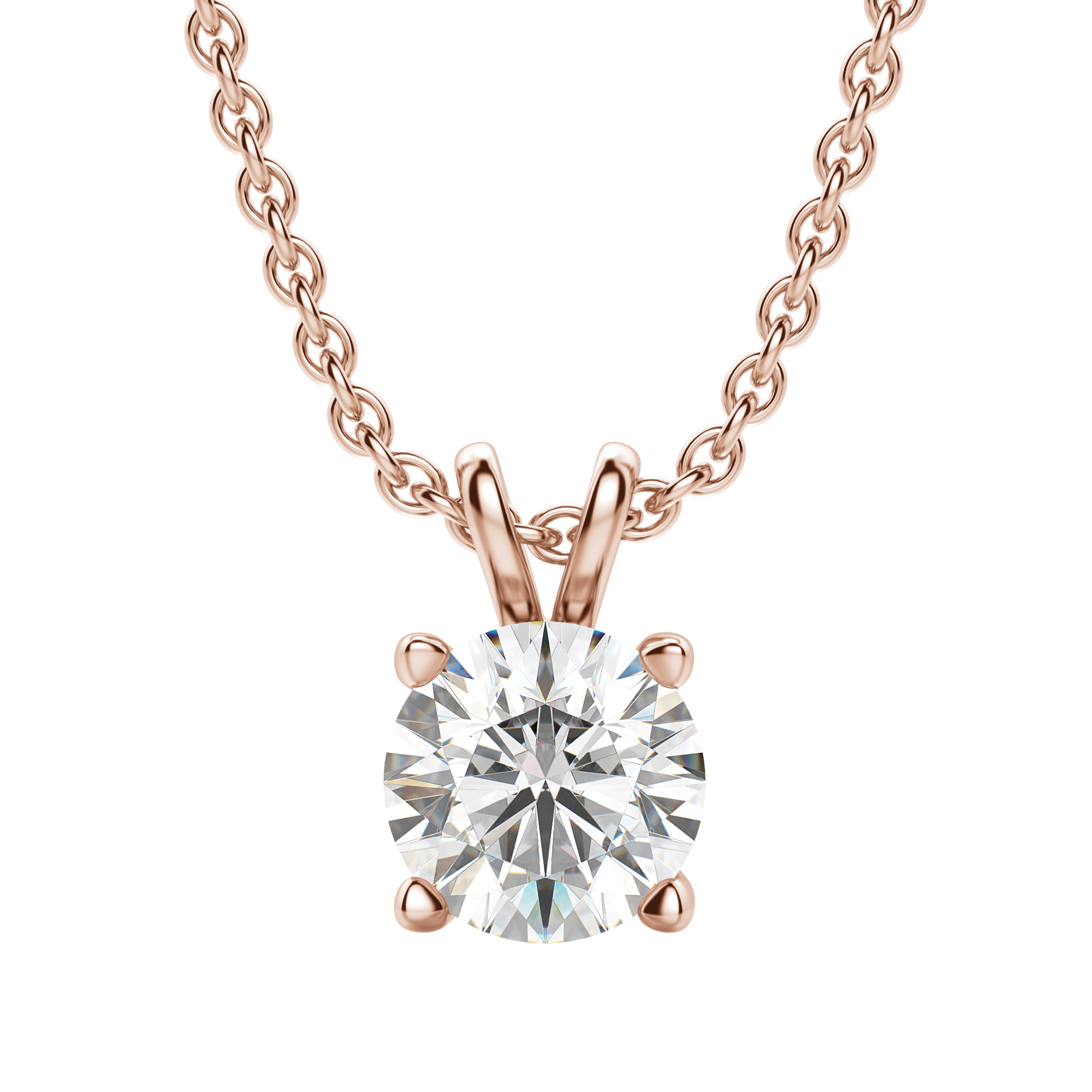 0.25-1.0 CT Round Solitaire F/VS Lab Grown Diamond Necklace - Camila Brown