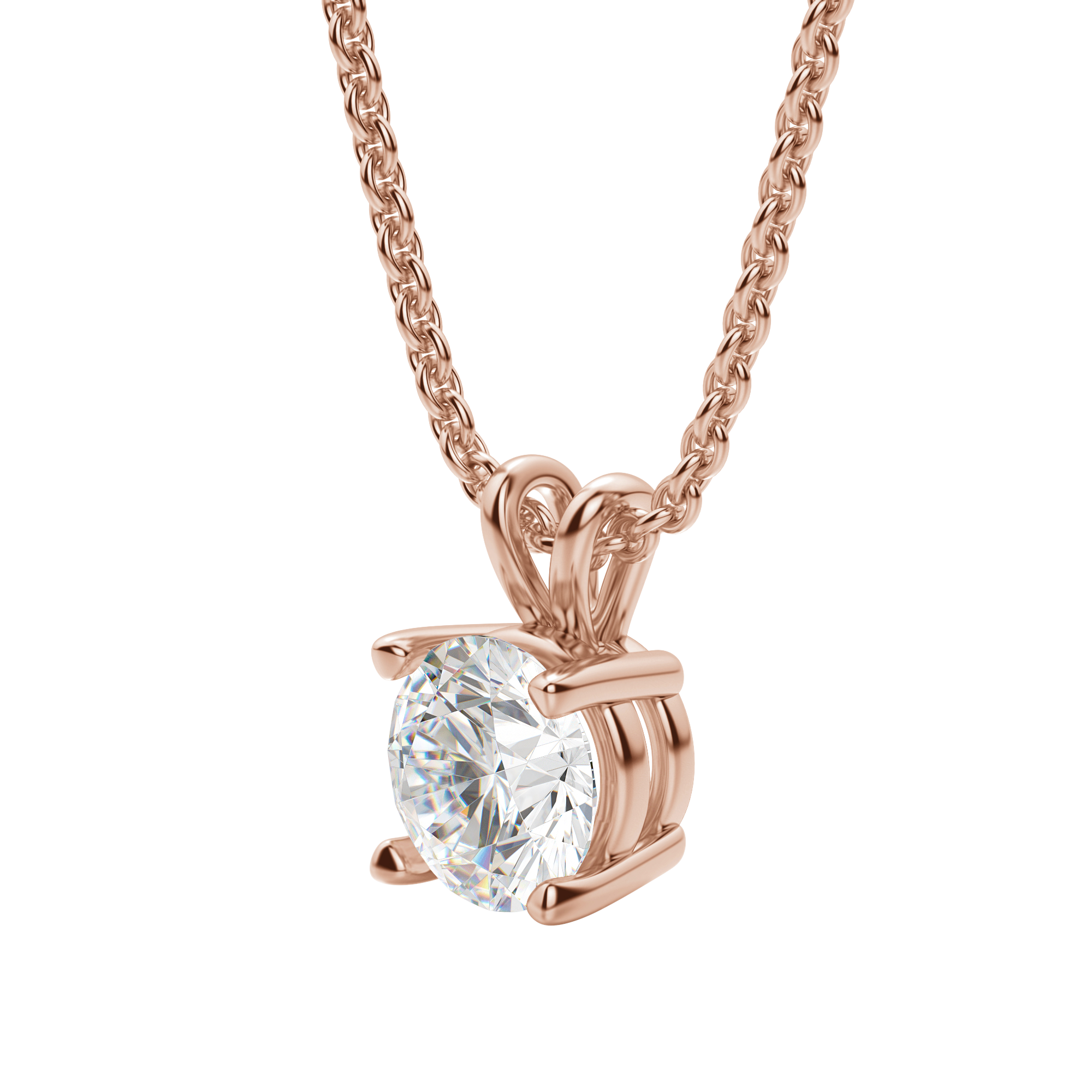 0.25-1.0 CT Round Solitaire F/VS Lab Grown Diamond Necklace - Camila Brown