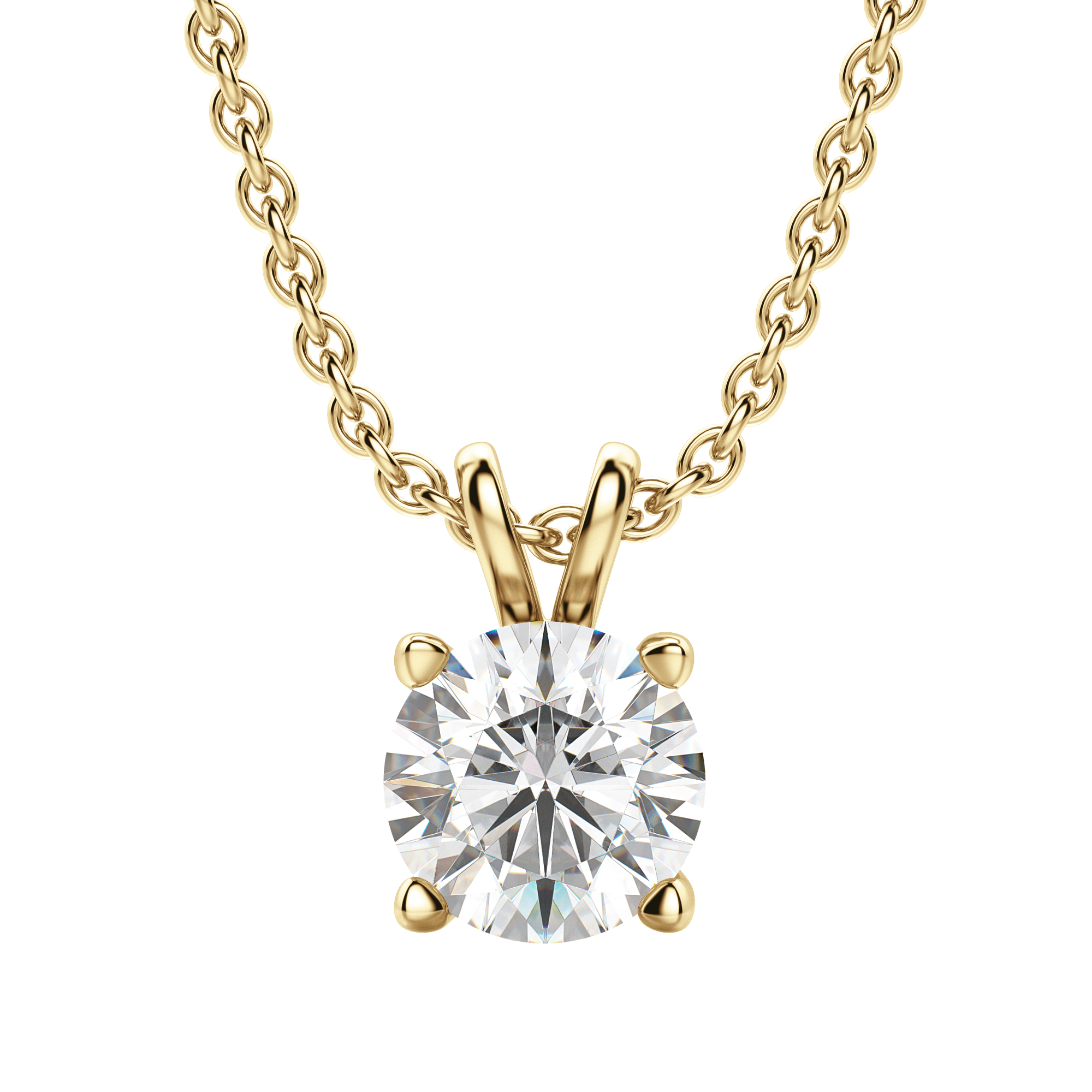 0.25-1.0 CT Round Solitaire F/VS Lab Grown Diamond Necklace - Camila Brown